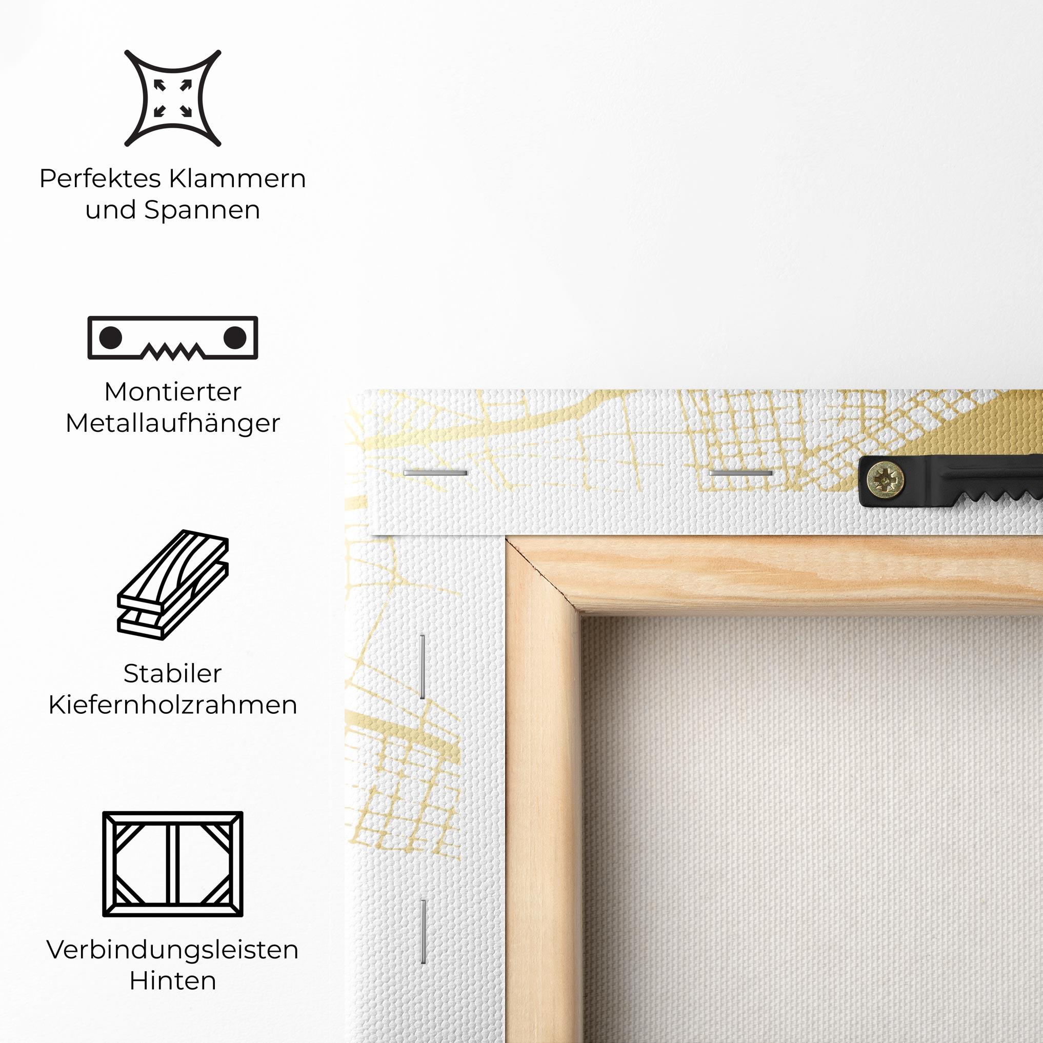 Leinwandbild Chalcis Gold Map mockup 5