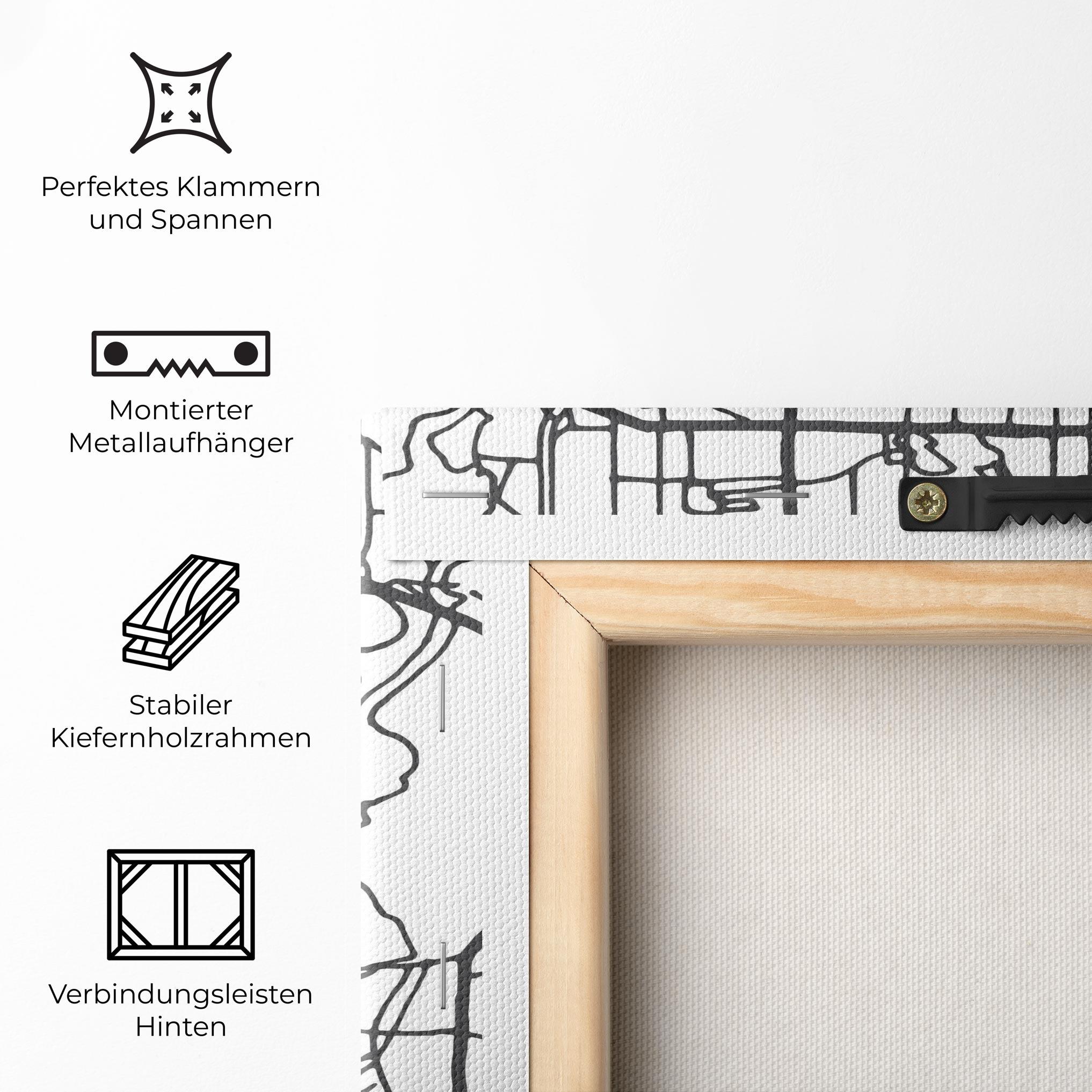 Leinwandbild Kazan Map mockup 5