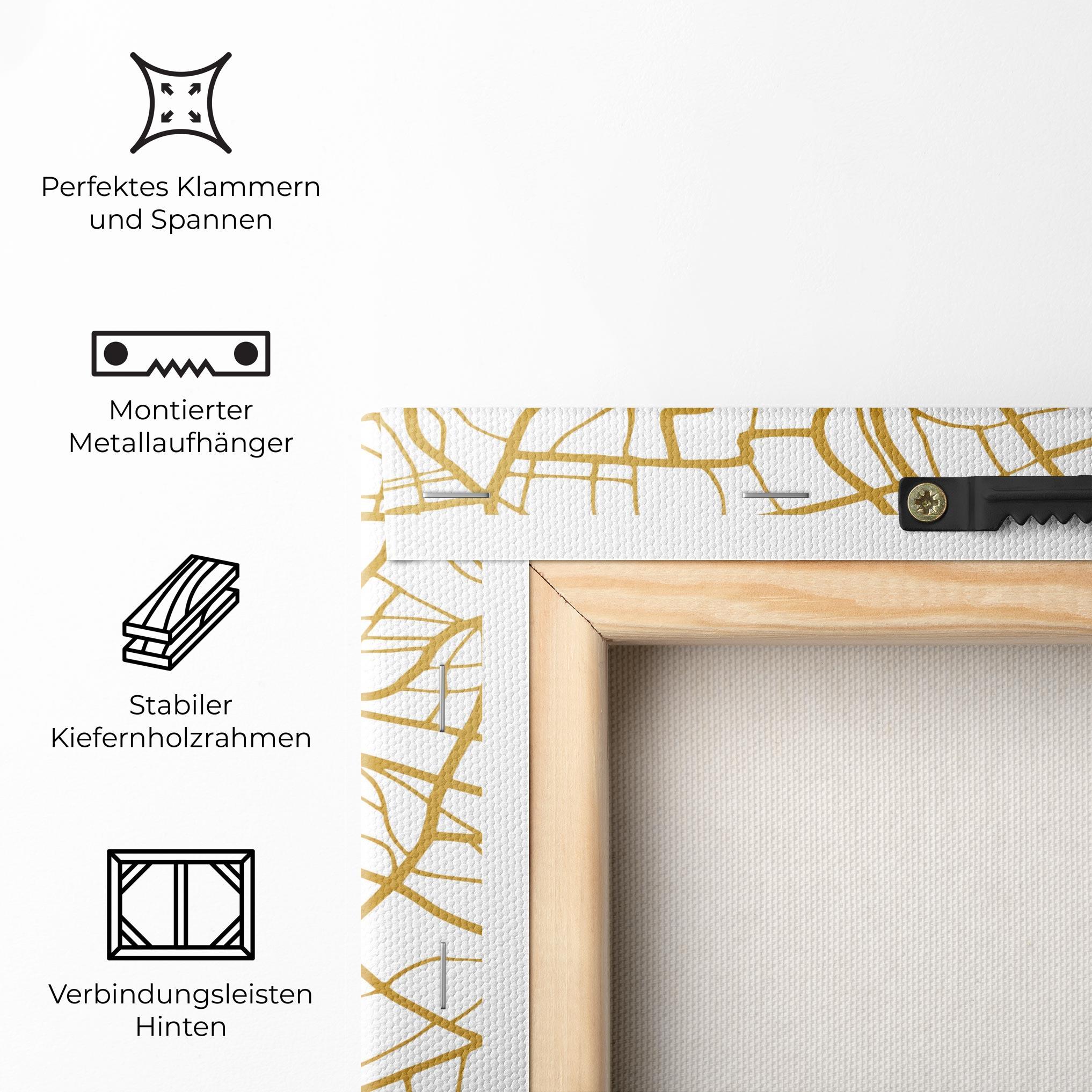 Leinwandbild London Gold Map mockup 5