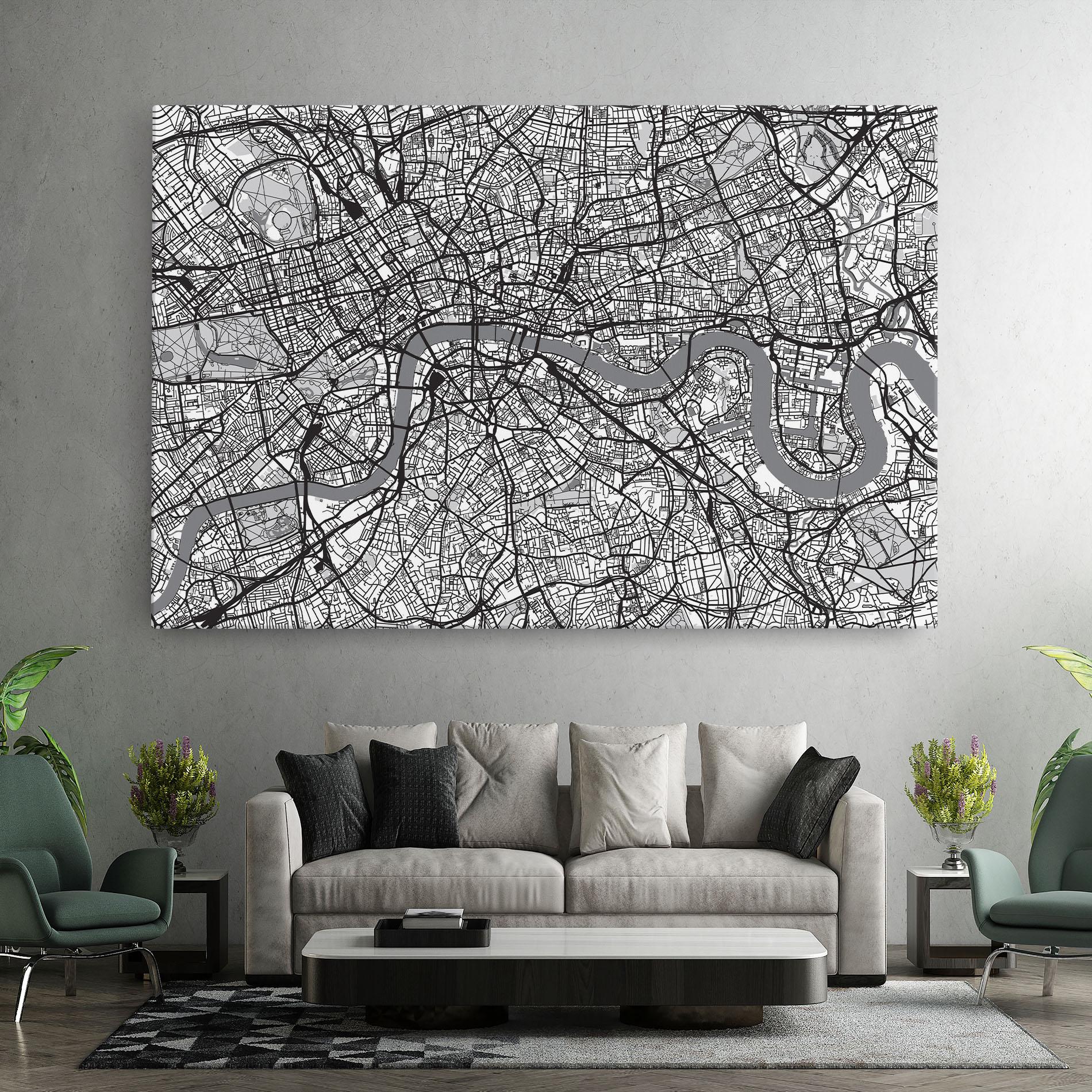 Leinwandbild City Map mockup 7