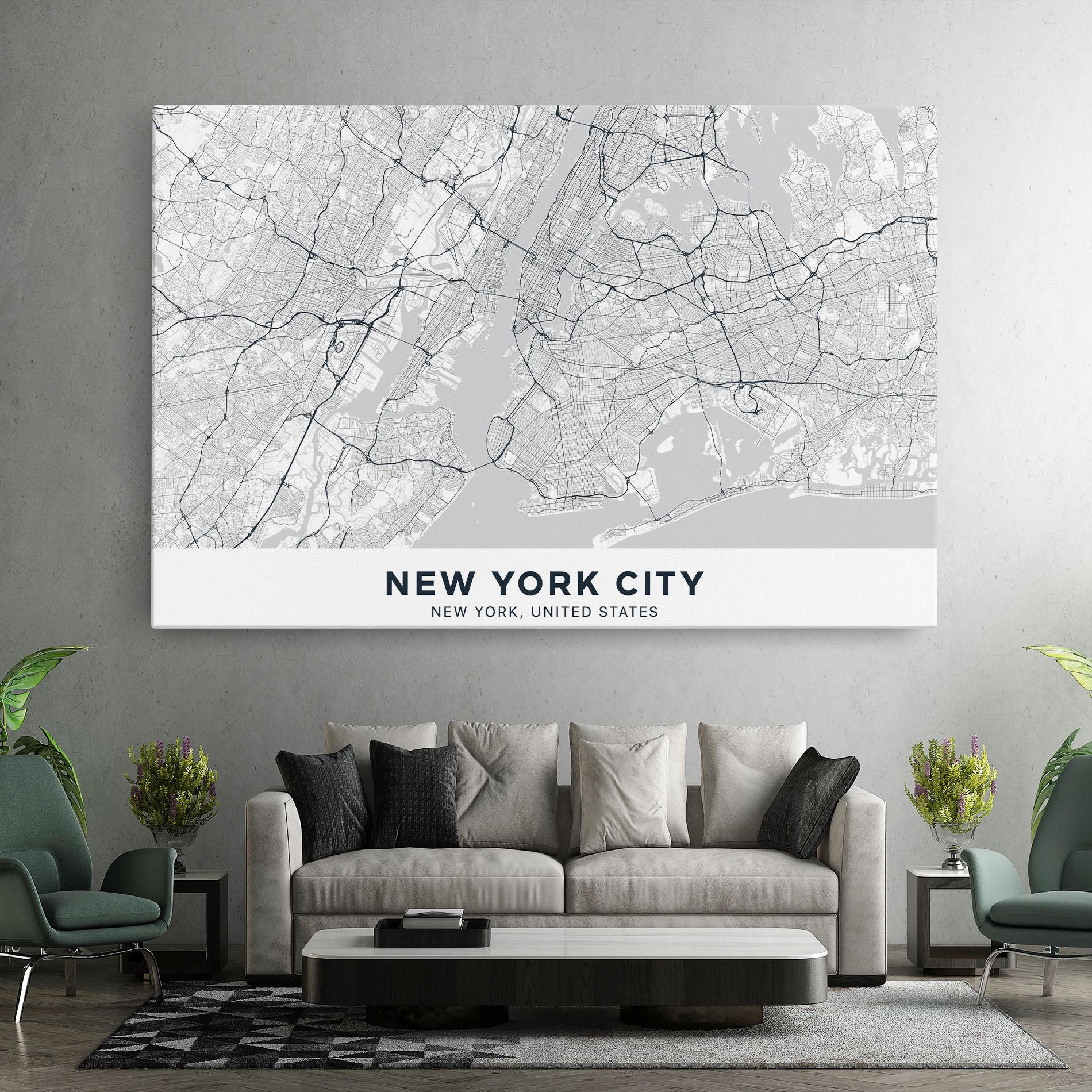 Leinwandbild New York Map mockup 7