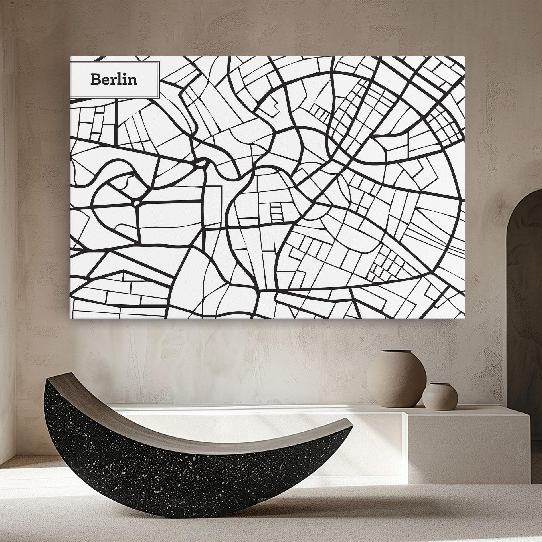 Leinwandbild Berlin Map mockup 8