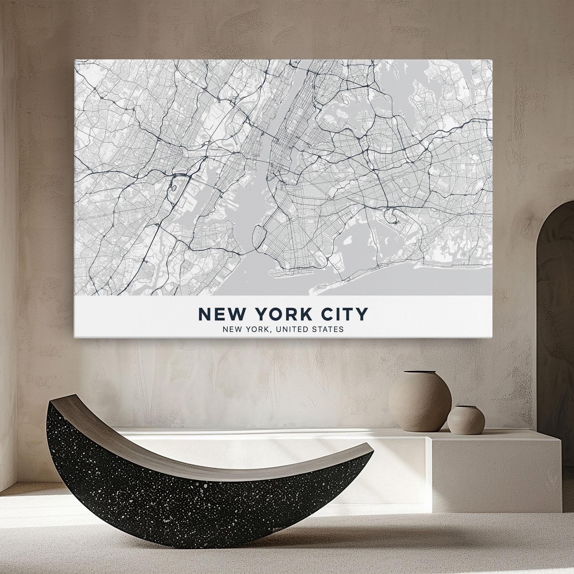 Leinwandbild New York Map mockup 8