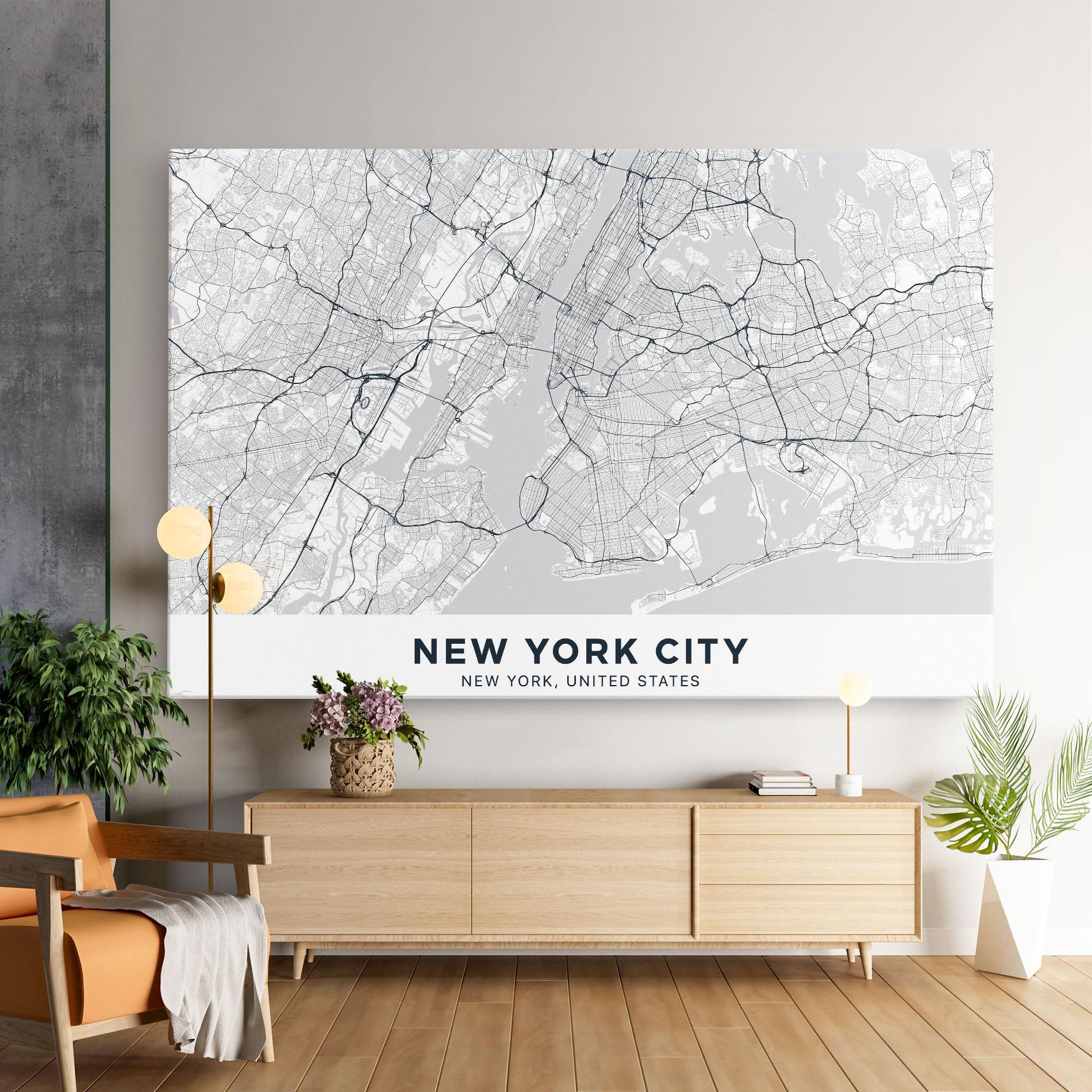 Leinwandbild New York Map mockup 9