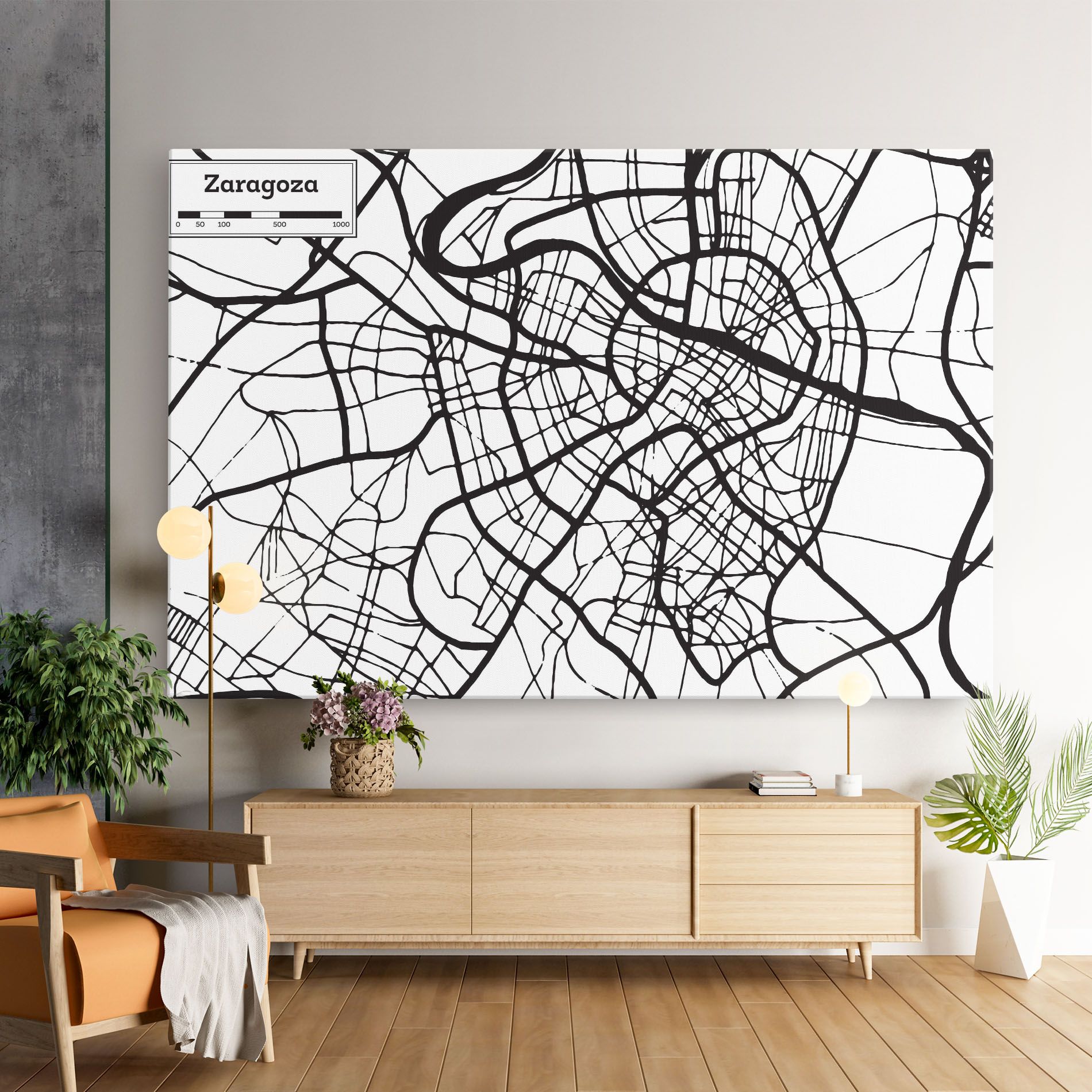 Zaragoza City Map mockup 9