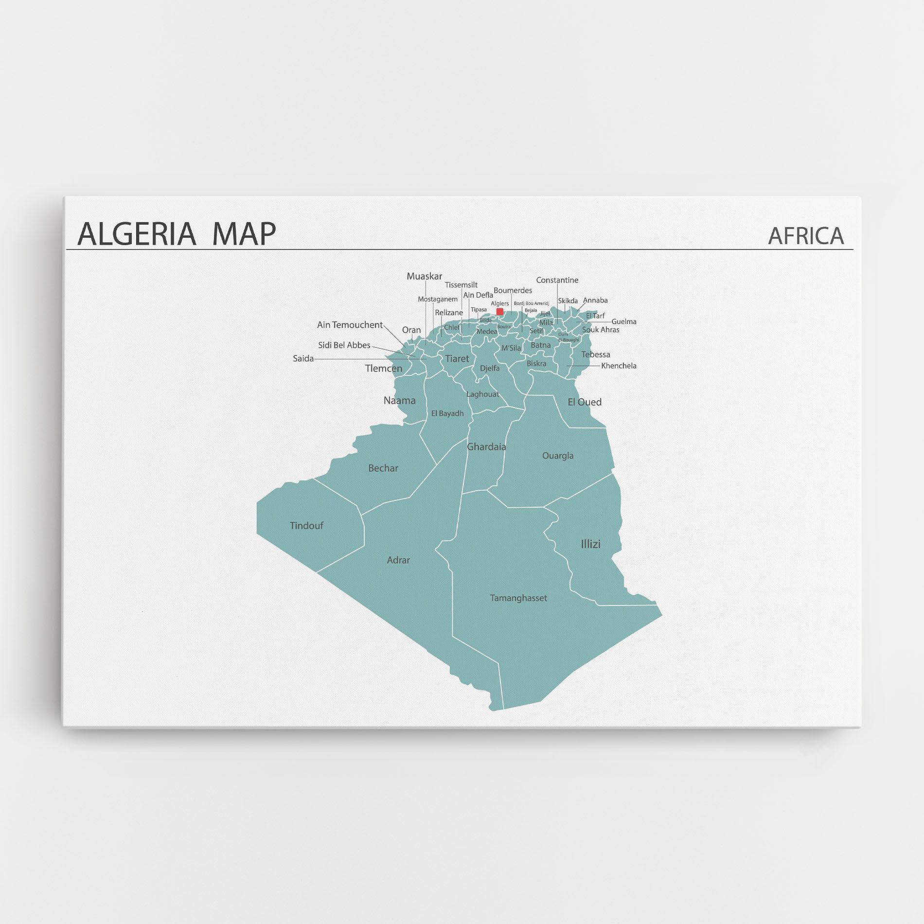 Algeria Map mockup 0