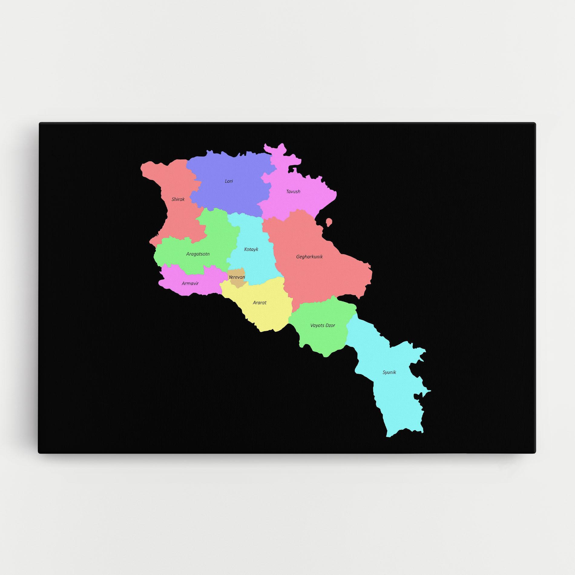Leinwandbild Armenia Map mockup 0