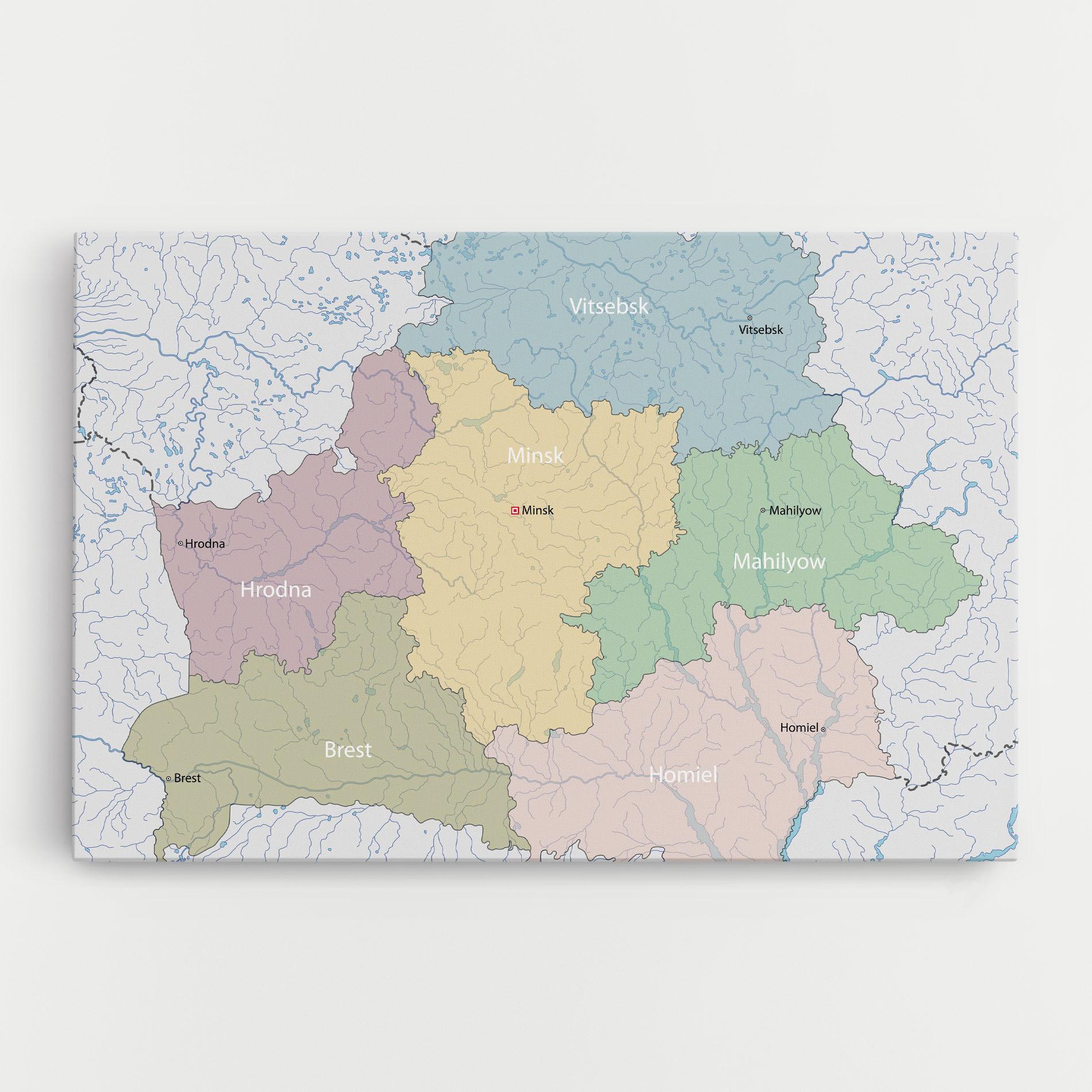 Leinwandbild Belarus Map mockup 0
