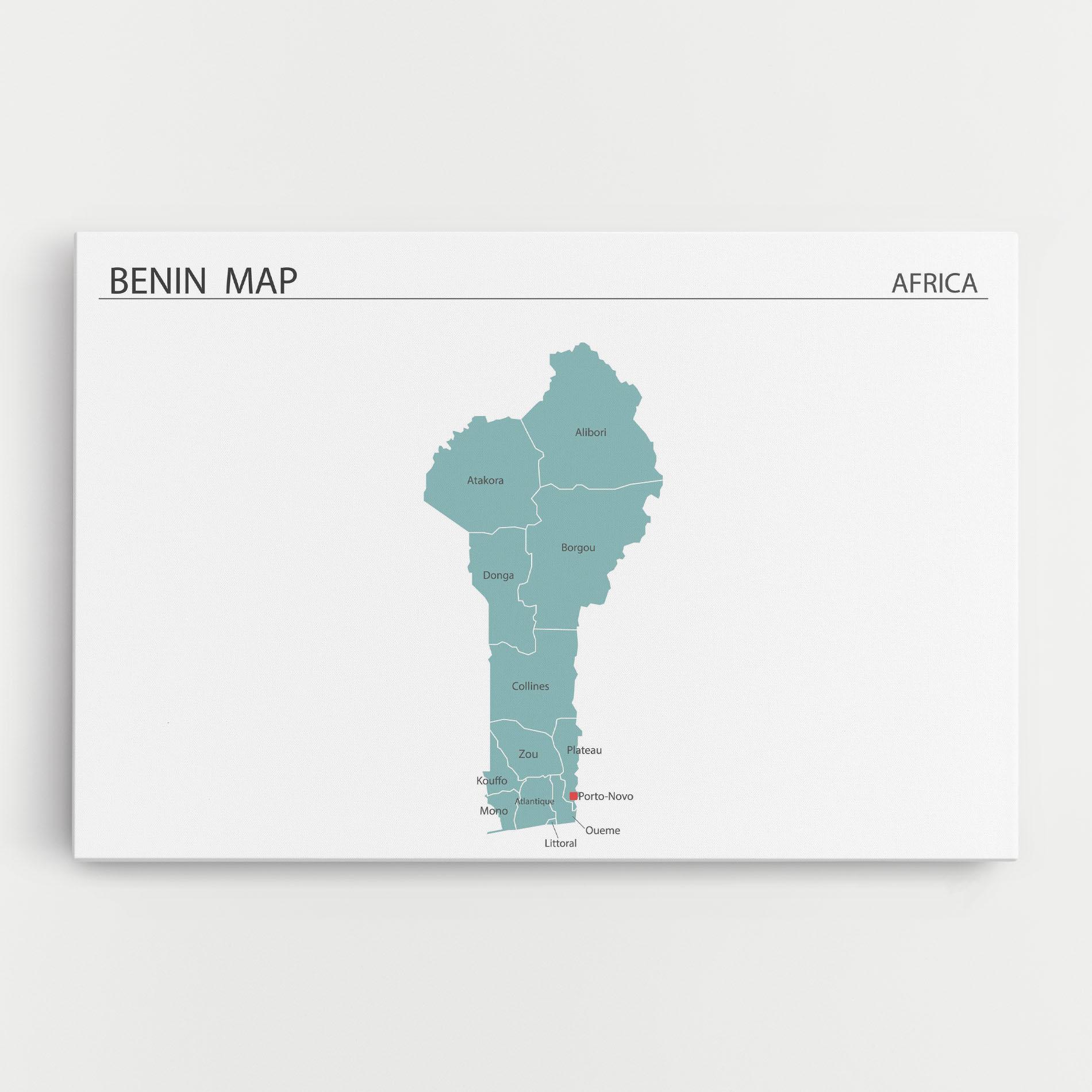 Leinwandbild Benin Map mockup 0