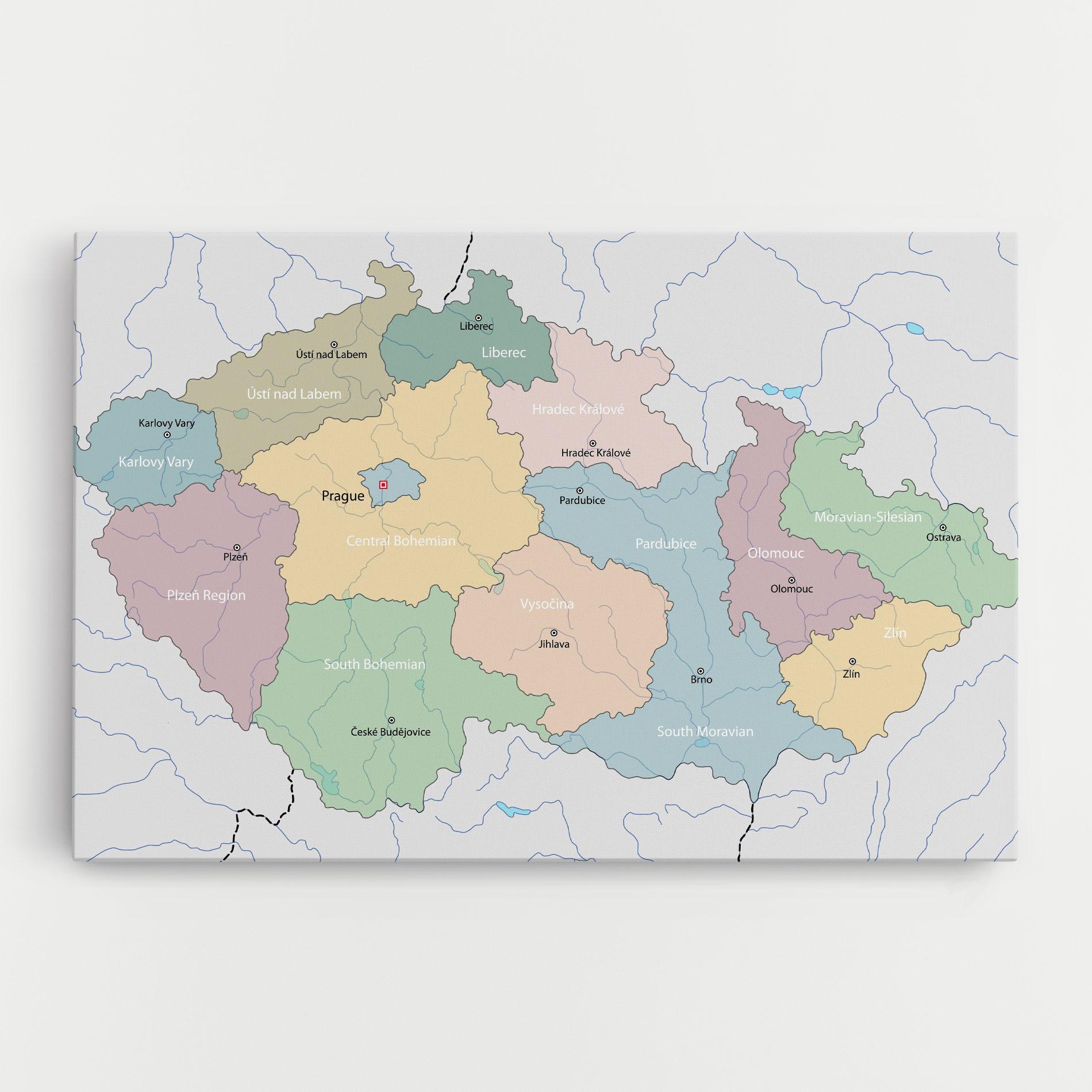 Leinwandbild Czech Republic Map mockup 0
