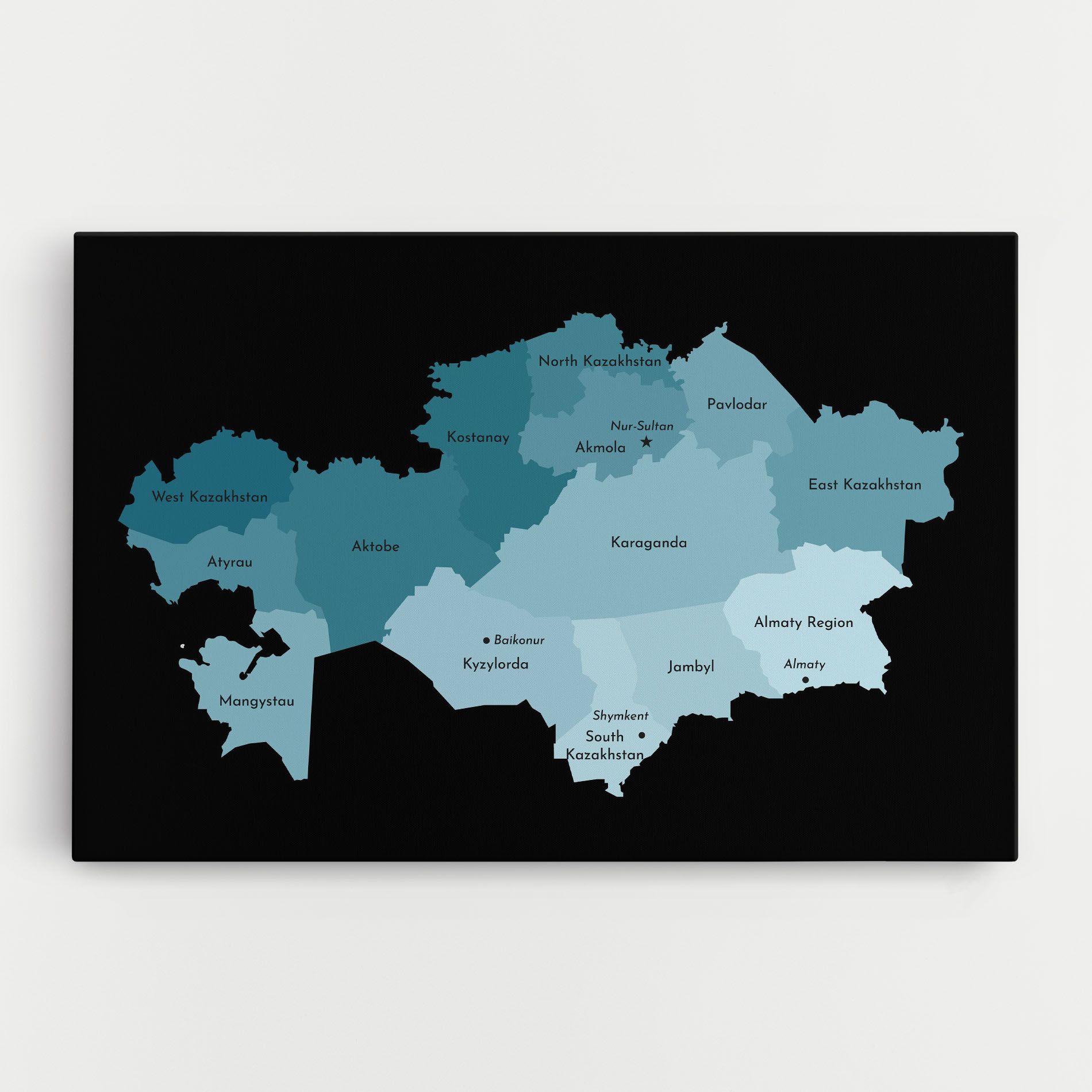 Kazahstan Blue Map mockup 0