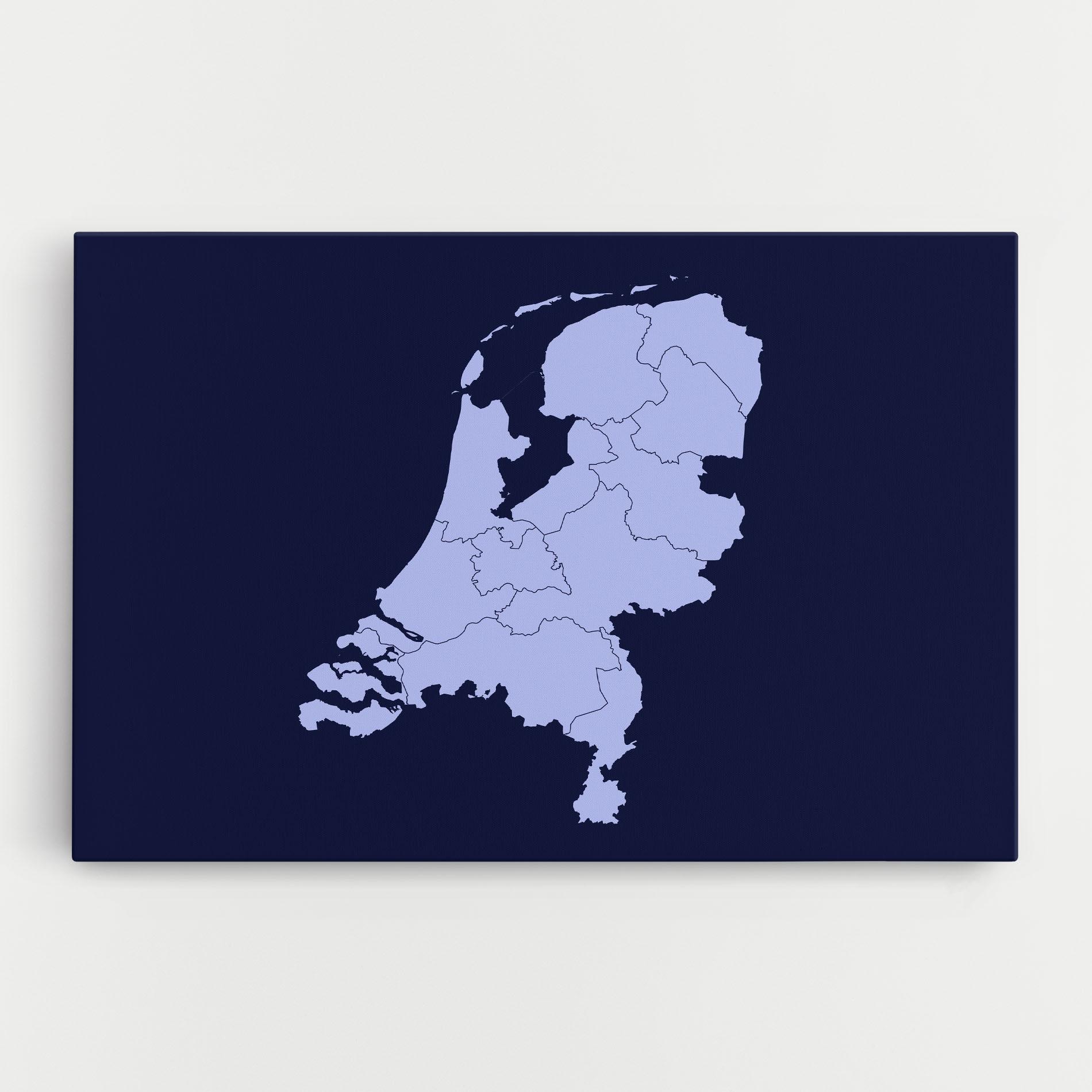 Leinwandbild Netherlands Map mockup 0