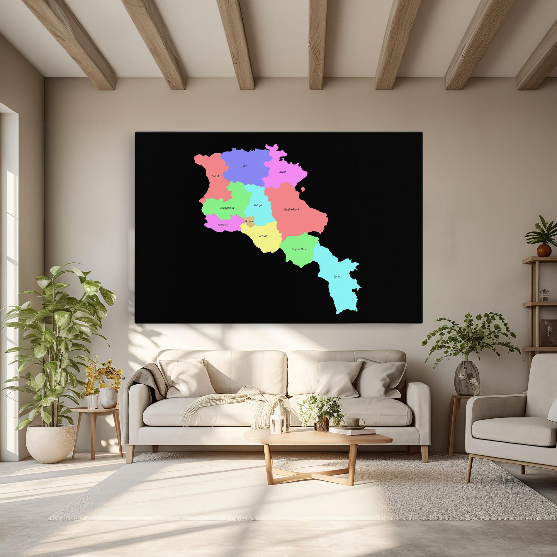Leinwandbild Armenia Map mockup 6