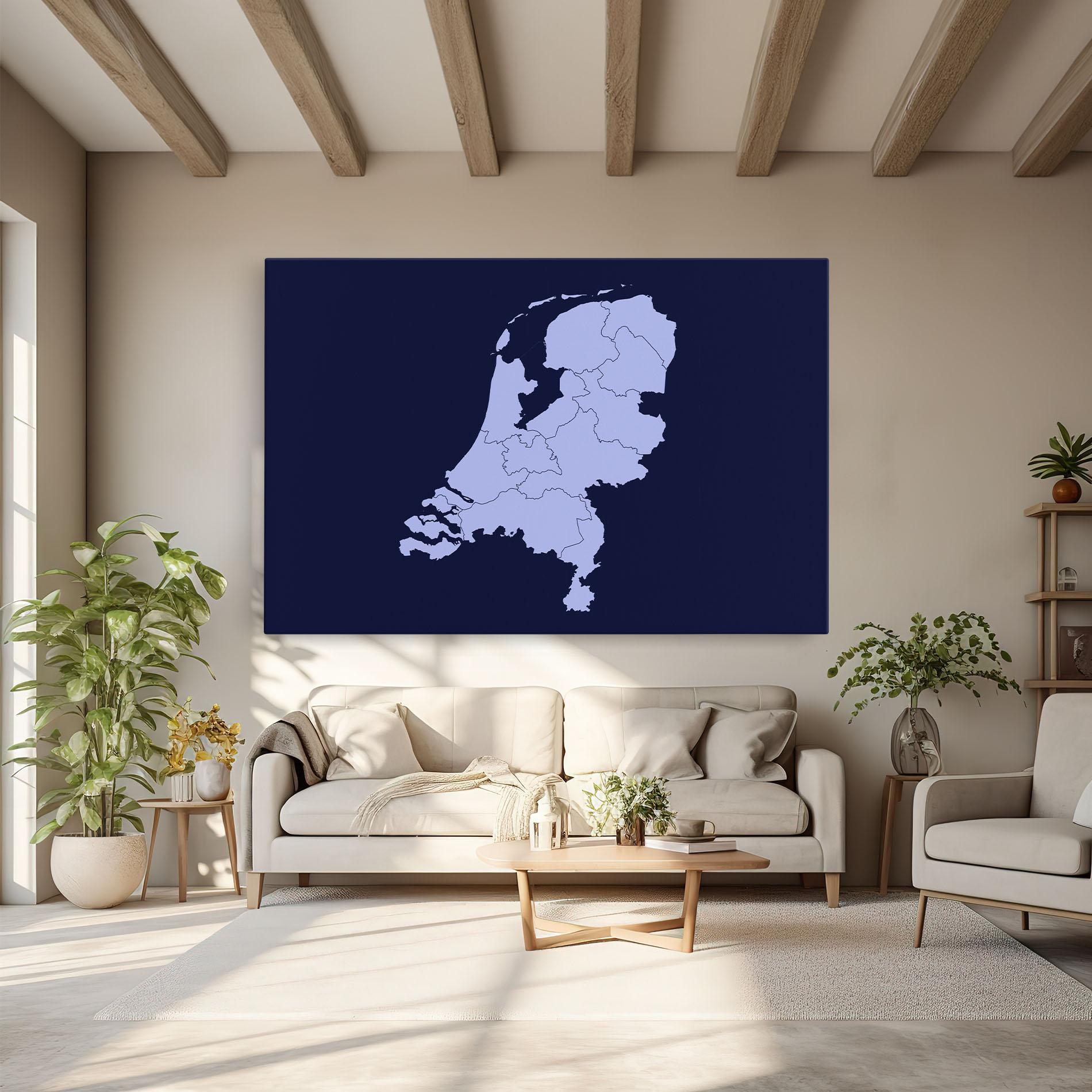 Leinwandbild Netherlands Map mockup 6