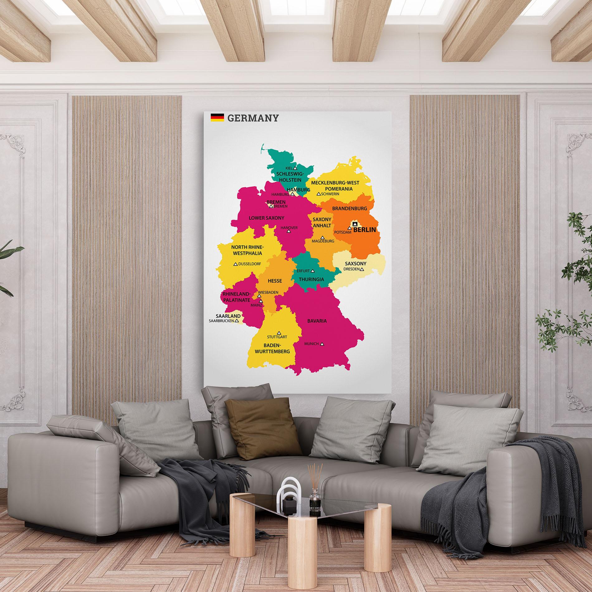 Leinwandbild Germany Color Map mockup 6