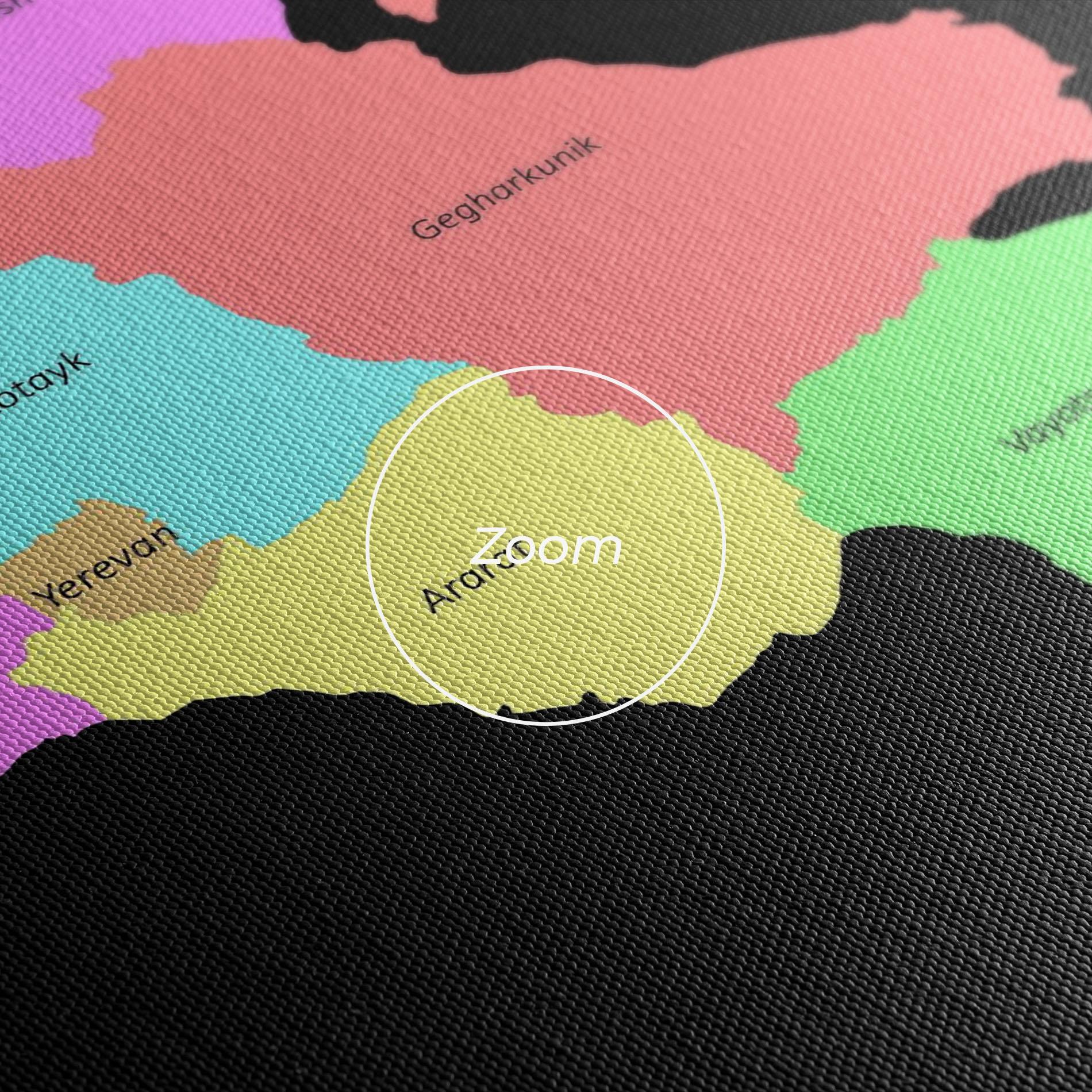 Leinwandbild Armenia Map mockup 3