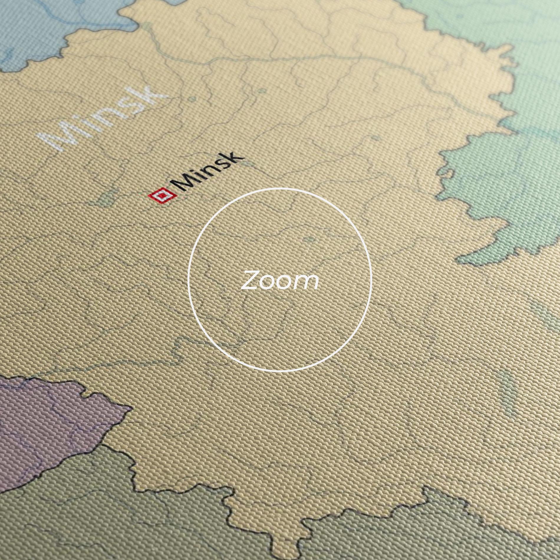 Leinwandbild Belarus Map mockup 3