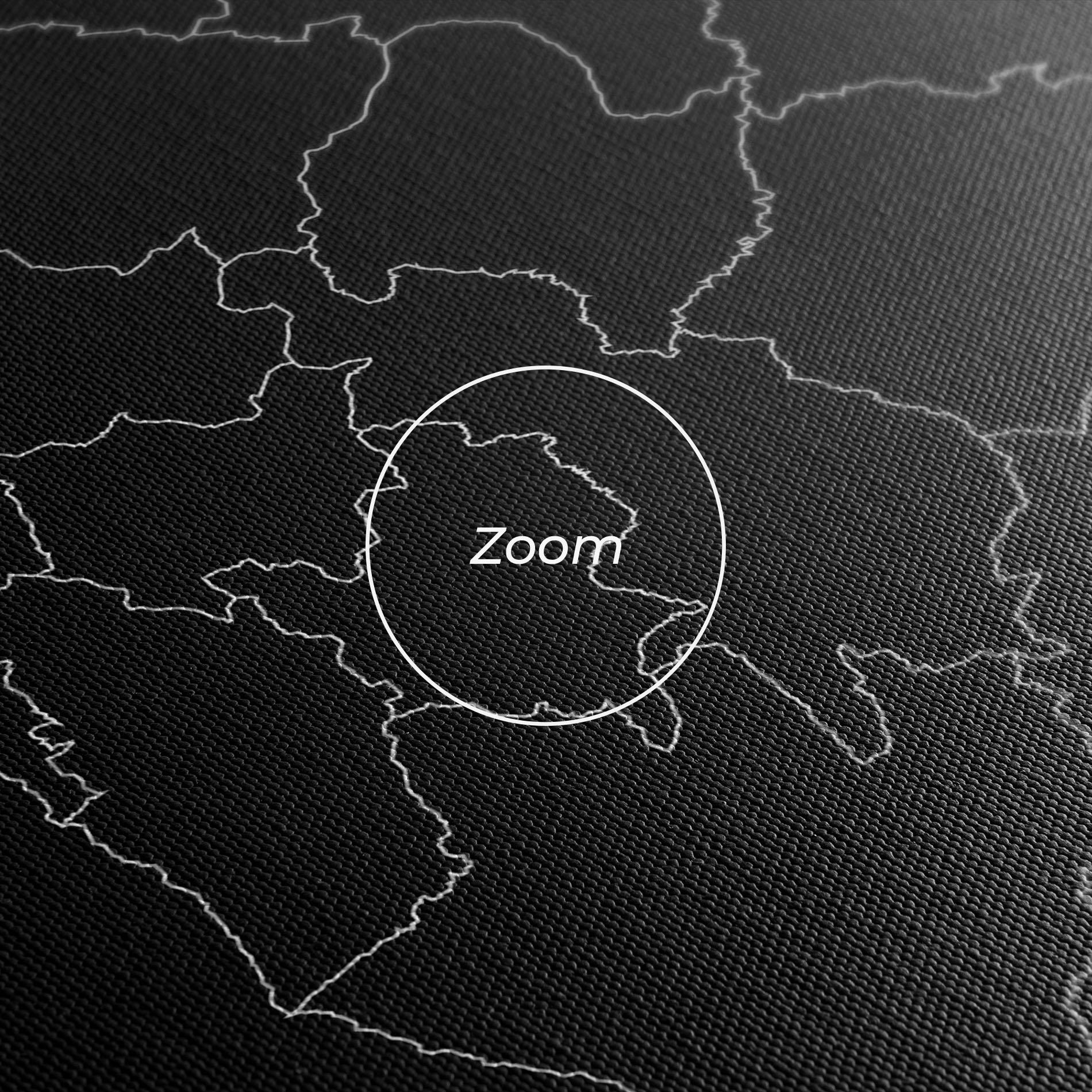 Leinwandbild Burundi Grey Map mockup 3