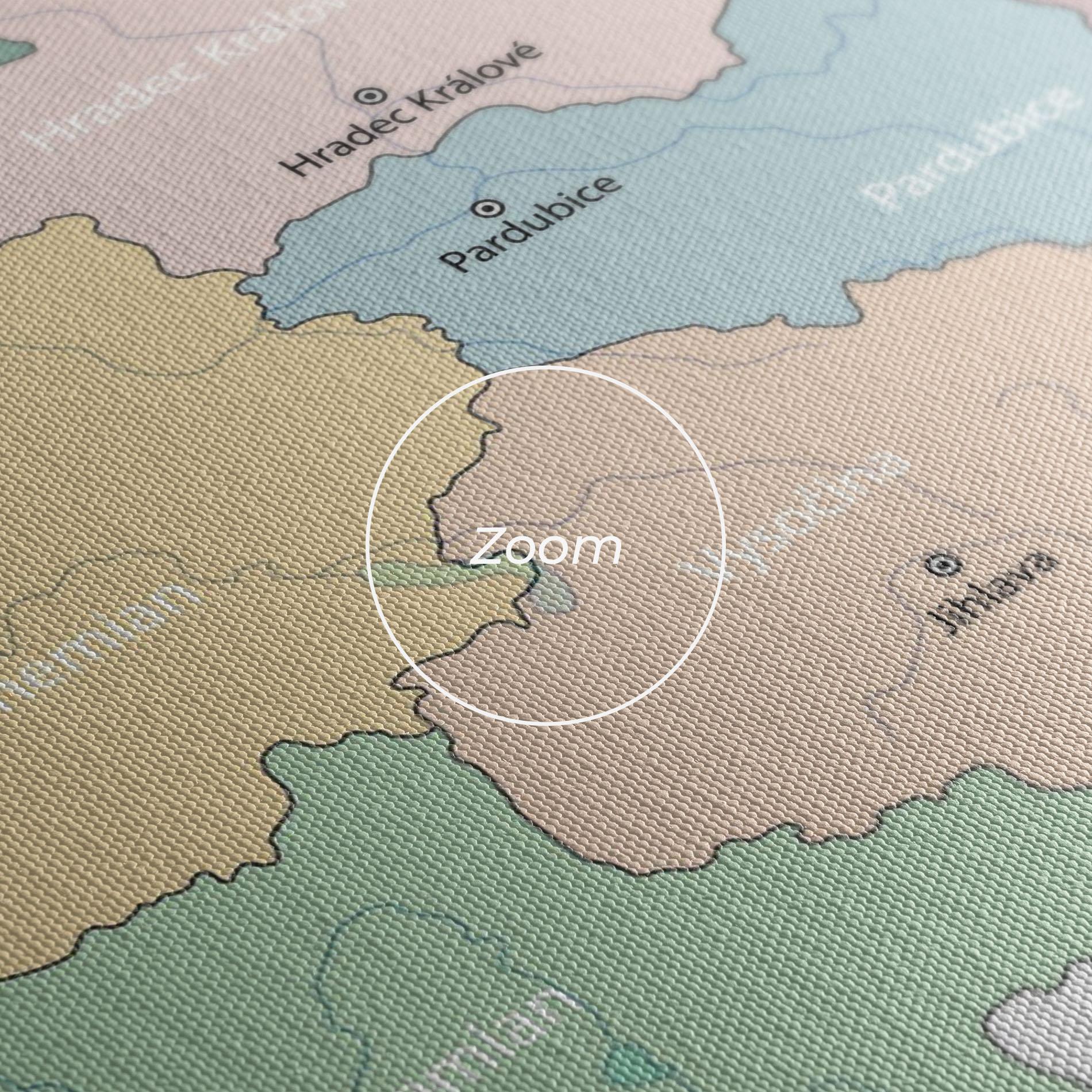 Leinwandbild Czech Republic Map mockup 3