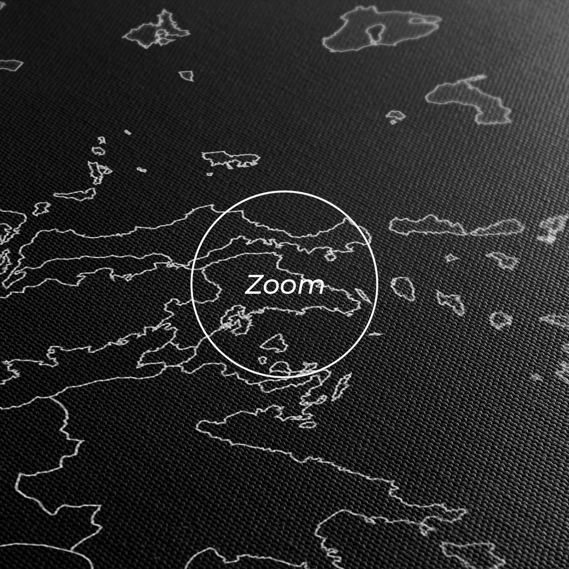 Leinwandbild Greece Grey Map mockup 3