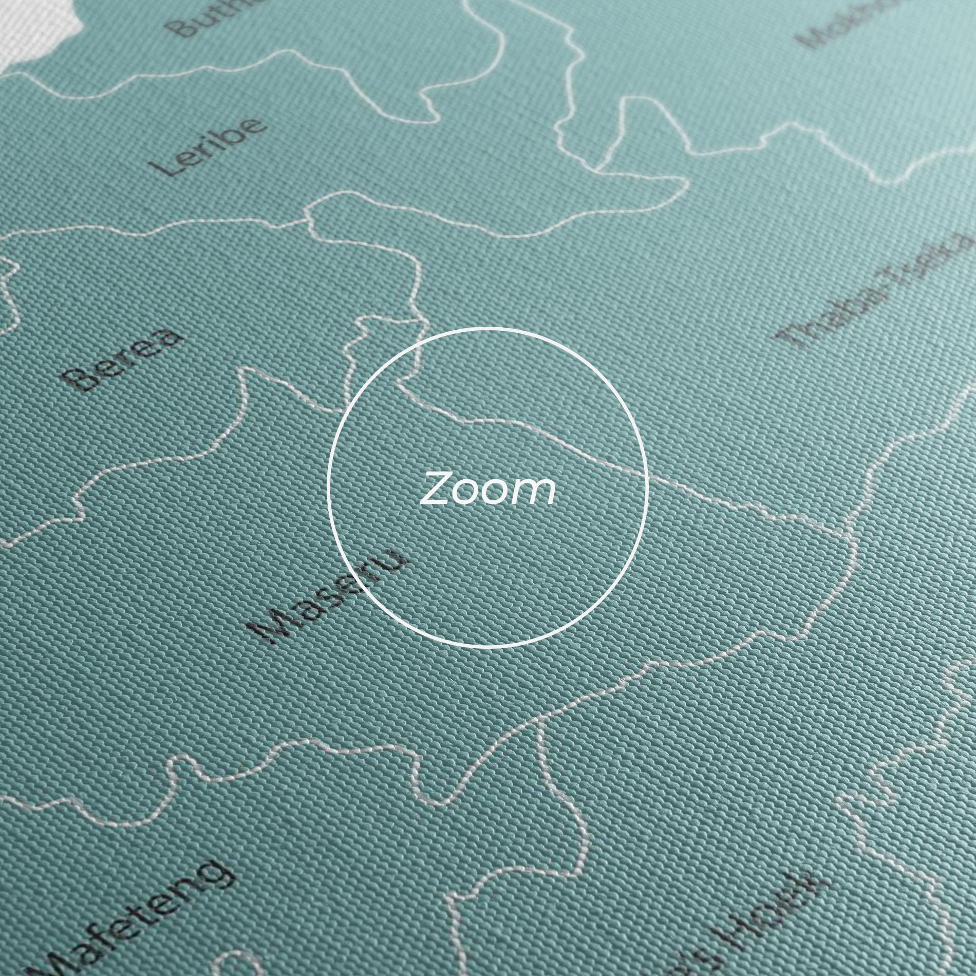 Leinwandbild Lesotho Map mockup 3