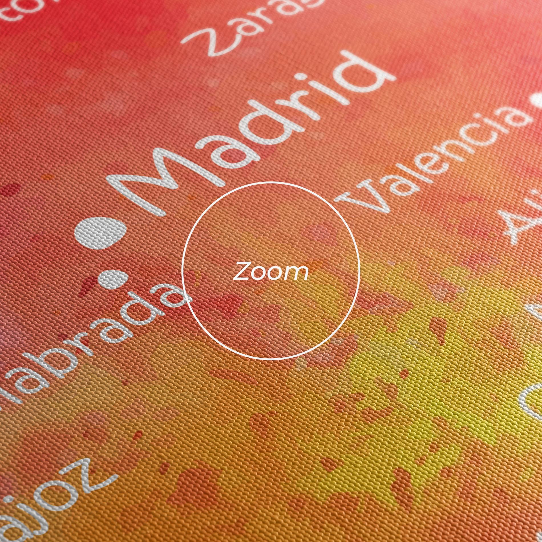 Leinwandbild Spain Map mockup 3