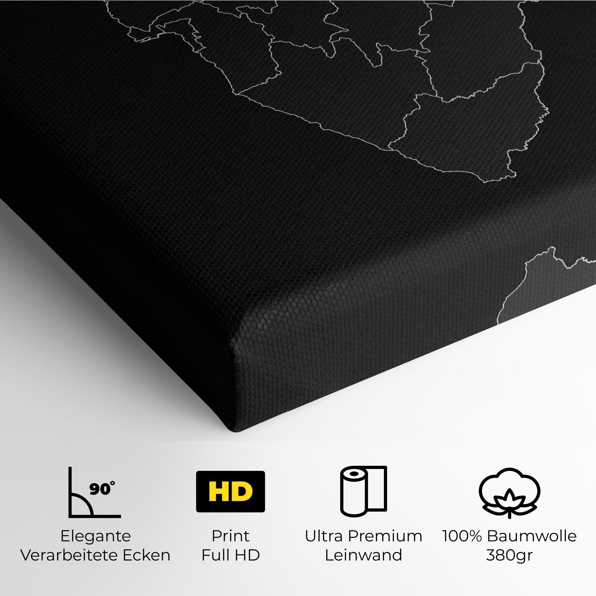 Leinwandbild Burundi Grey Map mockup 4