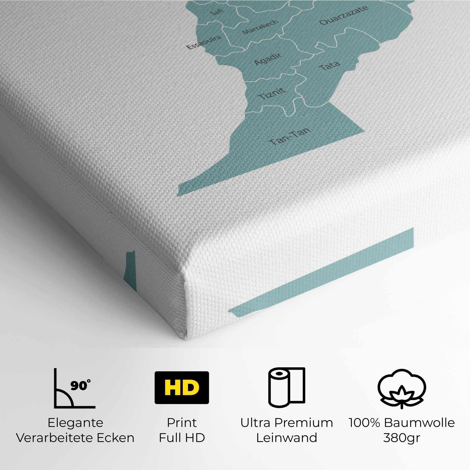 Leinwandbild Morocco Map mockup 4