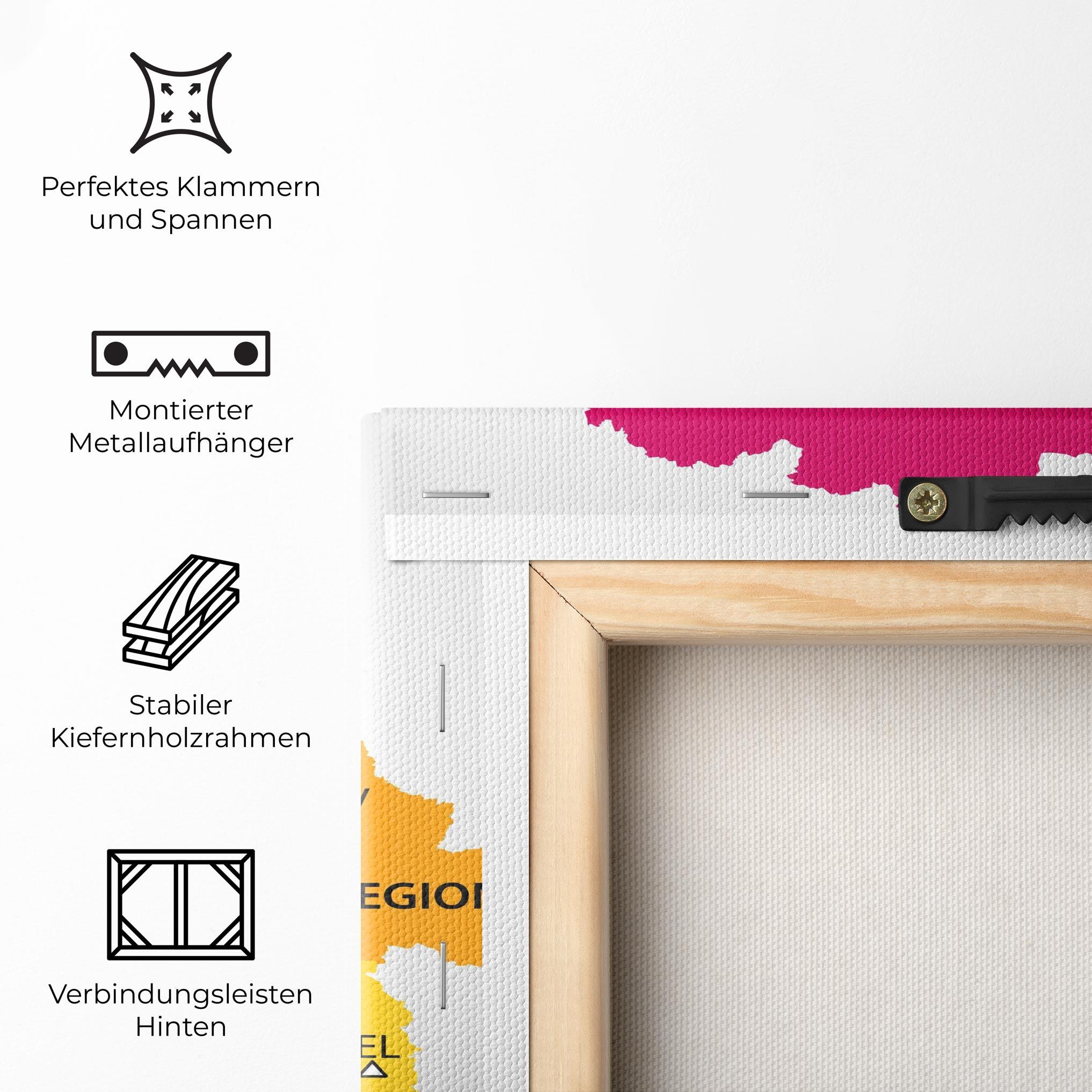 Leinwandbild Belarus Color Map mockup 5