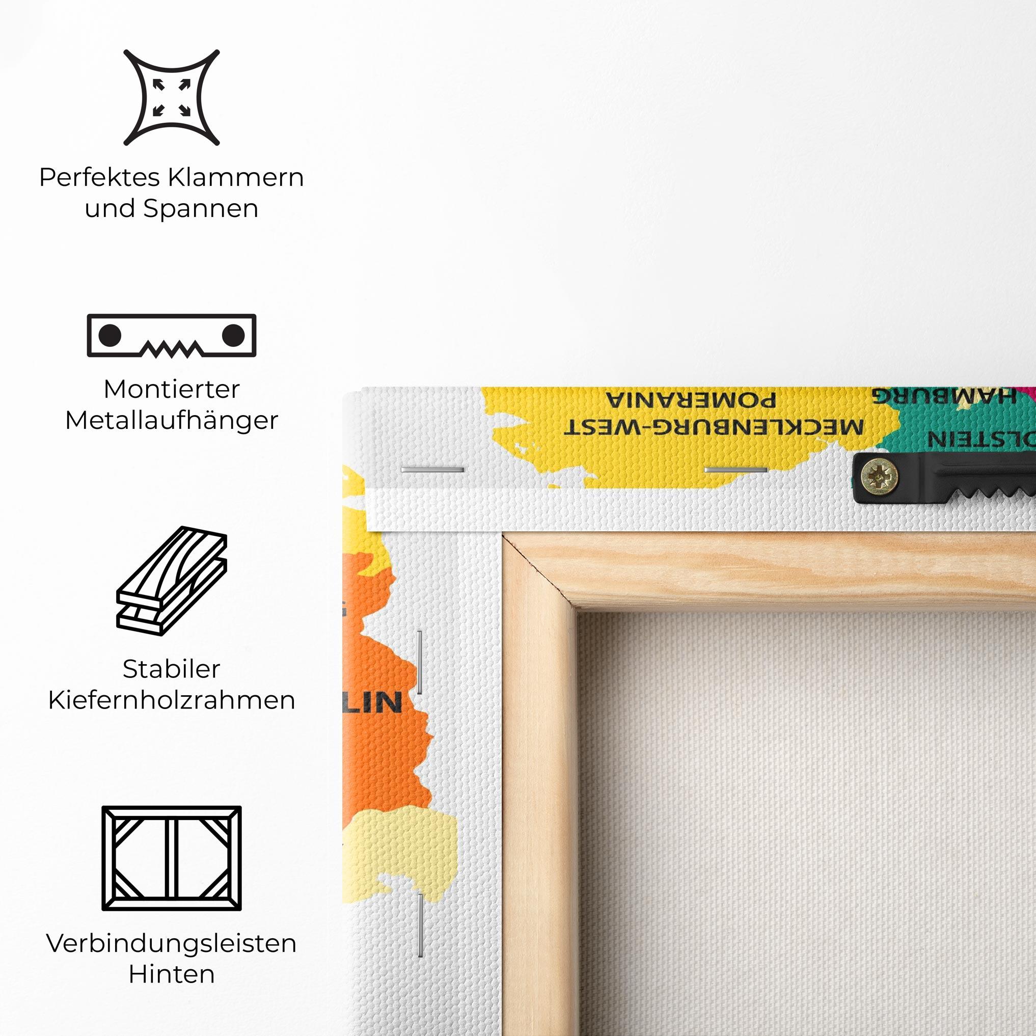 Leinwandbild Germany Color Map mockup 5