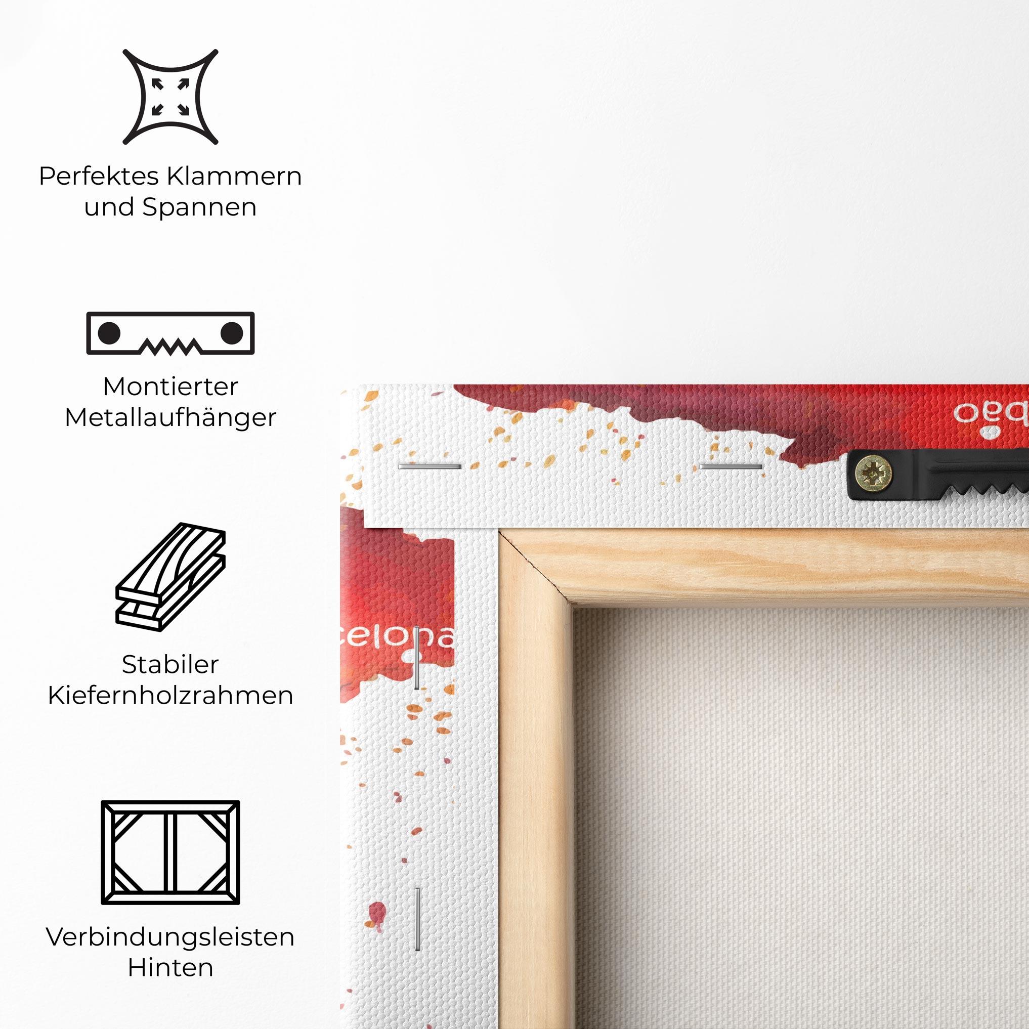 Leinwandbild Spain Map mockup 5