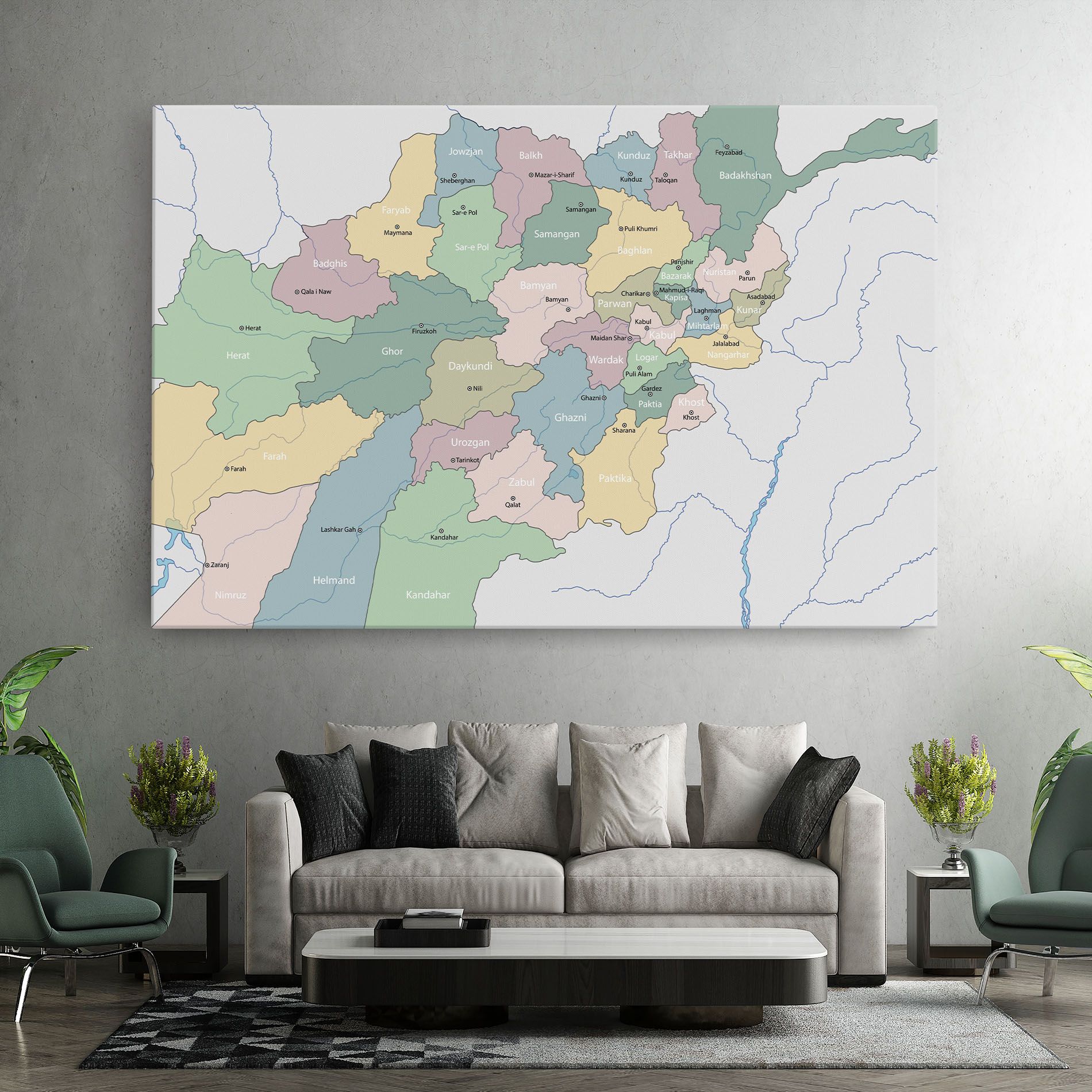 Afghanistan Map mockup 7