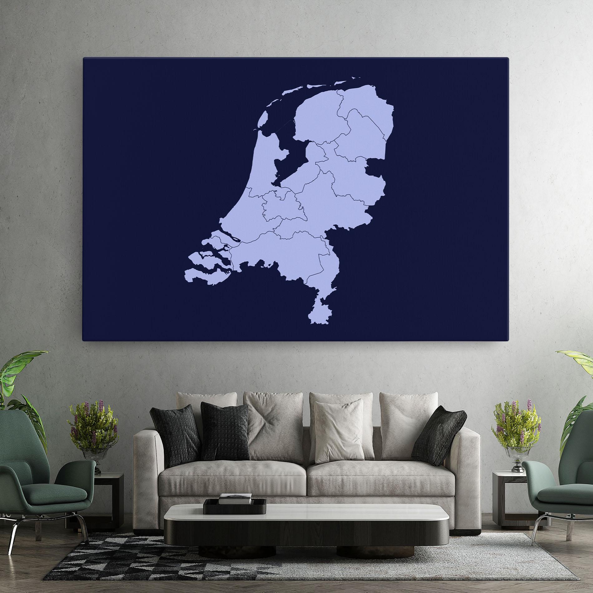 Leinwandbild Netherlands Map mockup 7