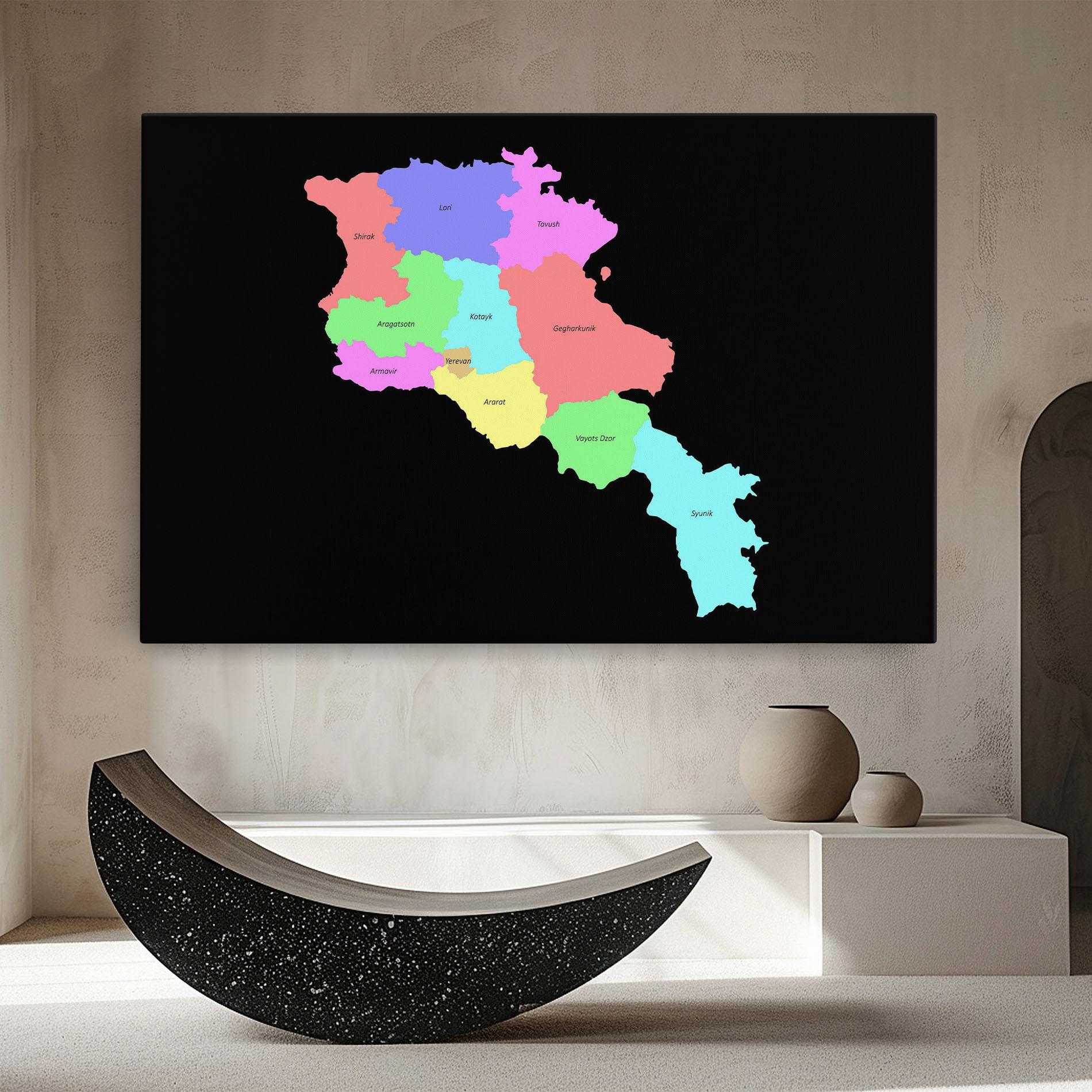 Leinwandbild Armenia Map mockup 8
