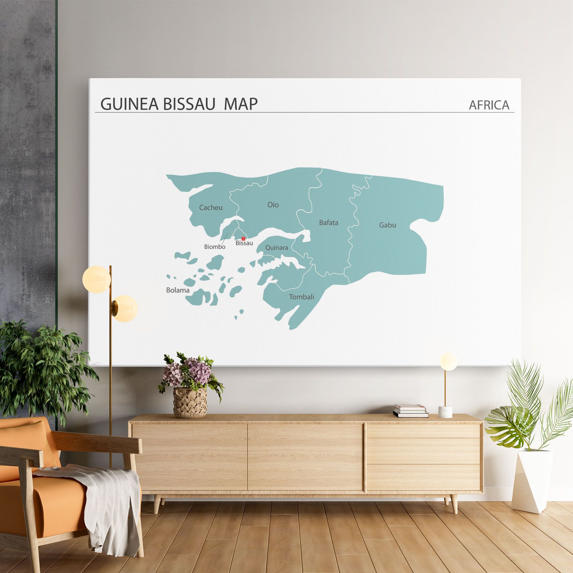Guinea Bissau Map mockup 9