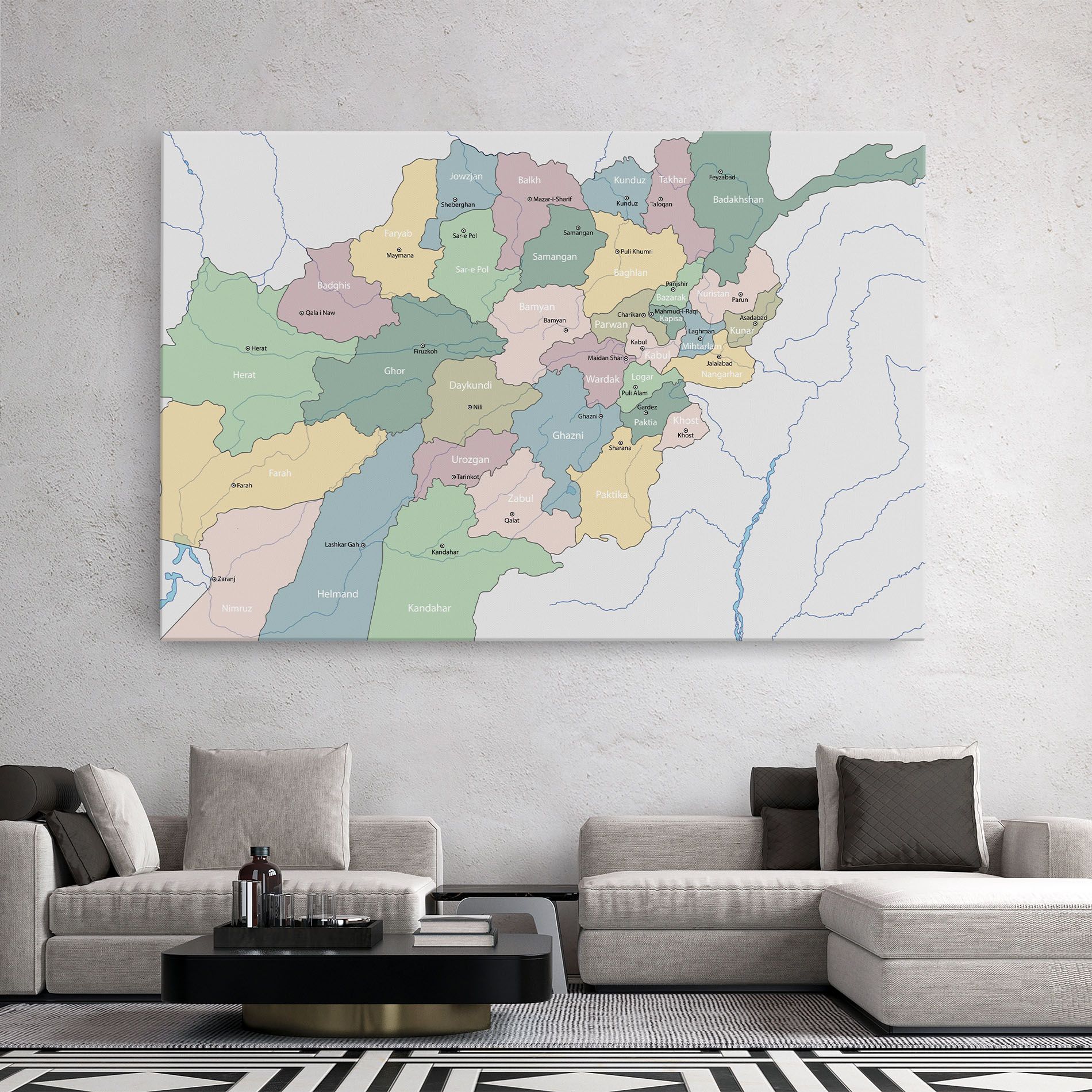 Afghanistan Map mockup 2