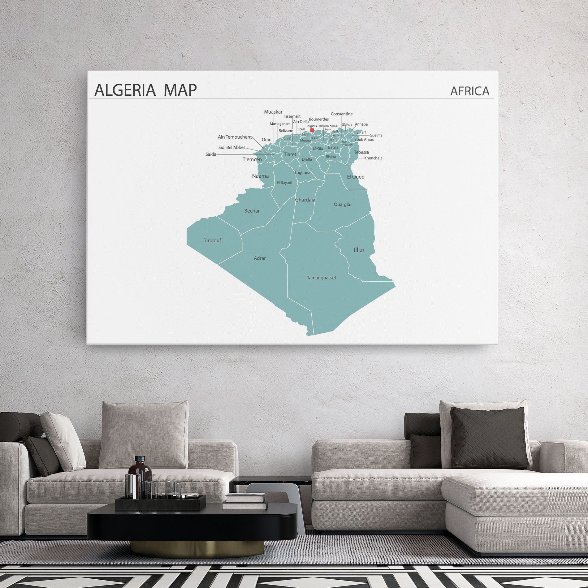 Algeria Map mockup 2