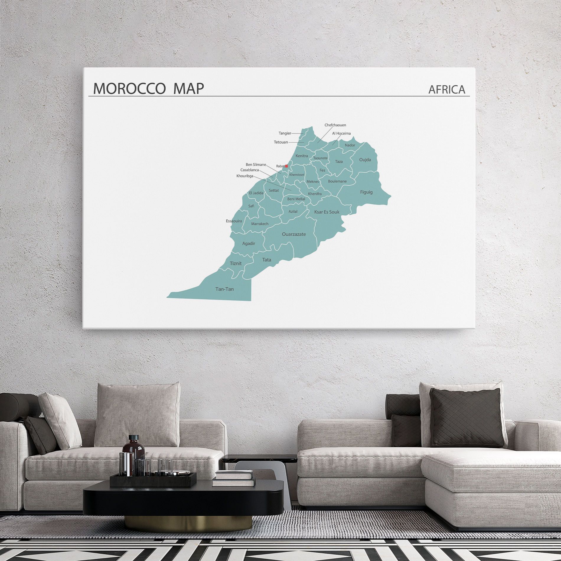Morocco Map mockup 2