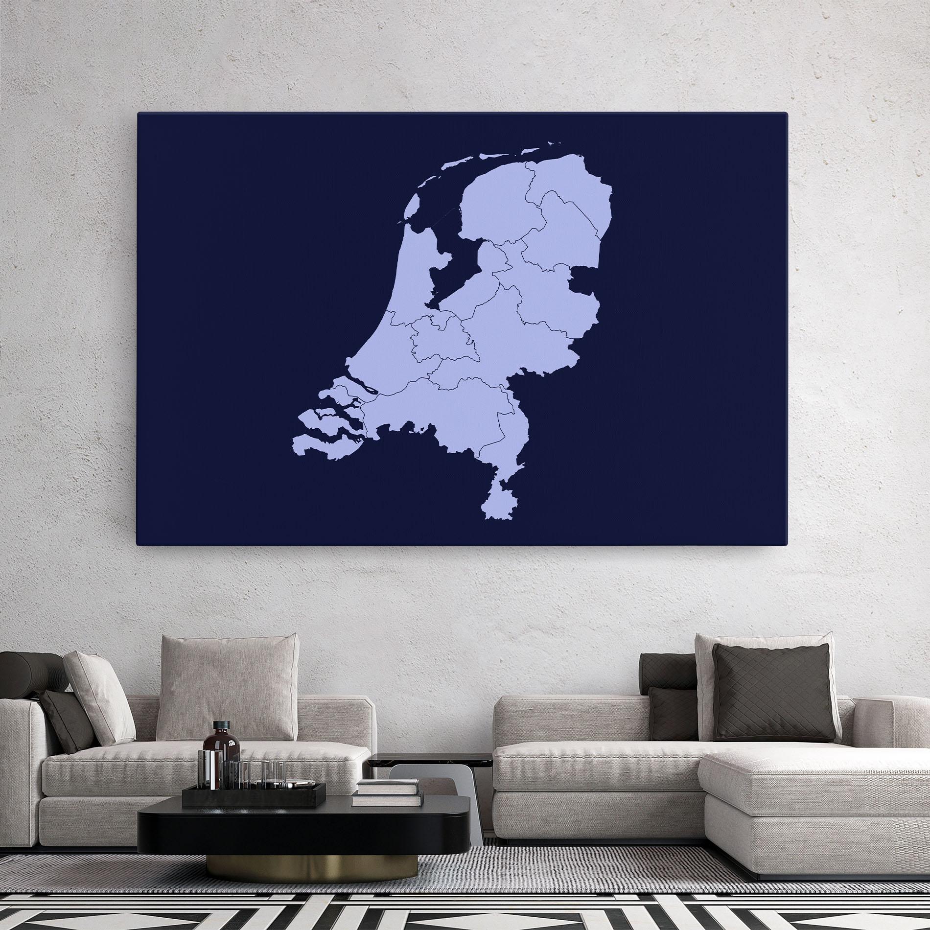 Leinwandbild Netherlands Map mockup 2
