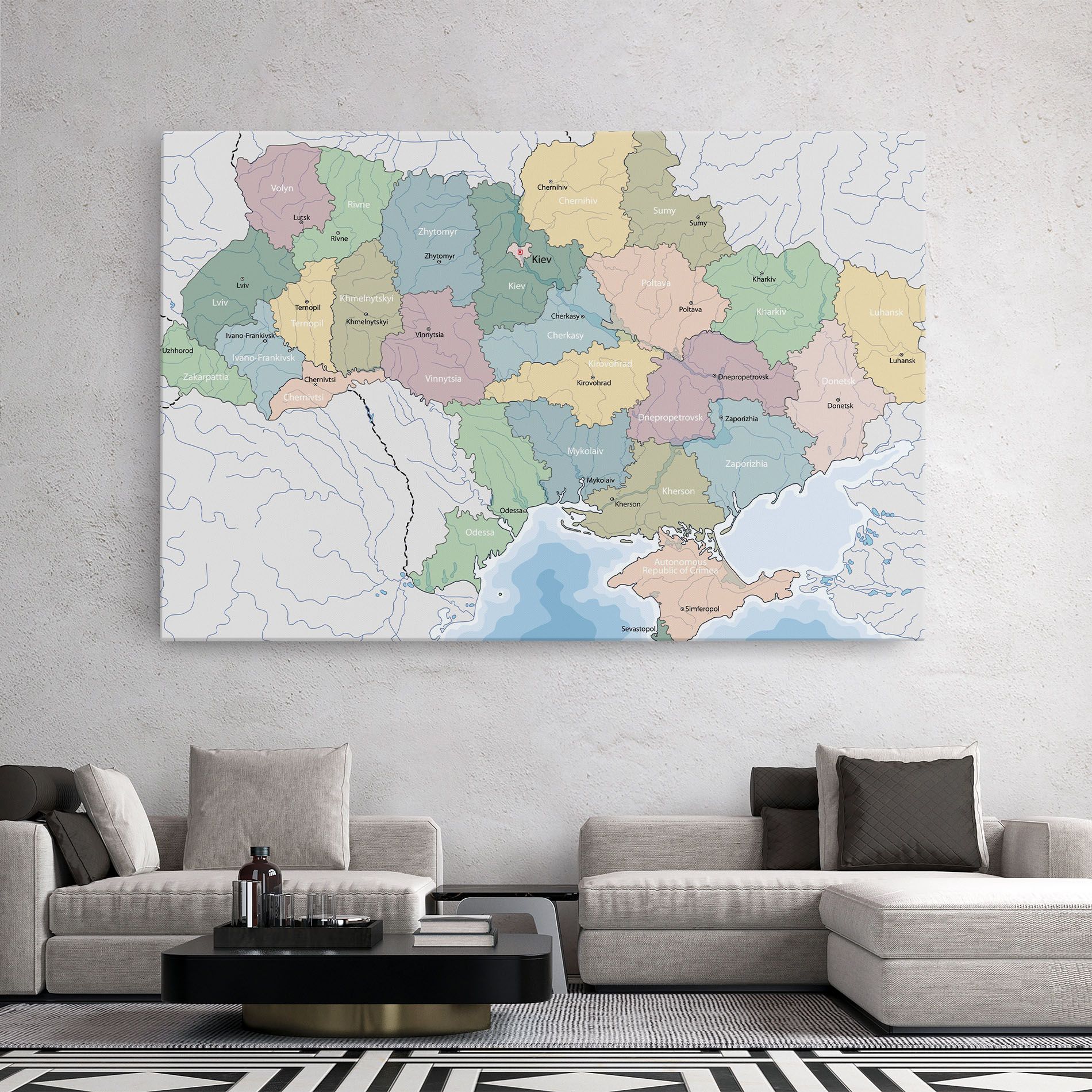 Ukraine Map mockup 2