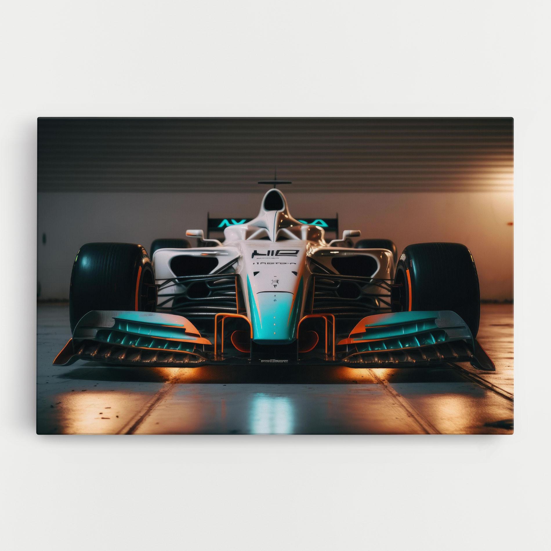 Leinwandbild Blue White F1 mockup 0