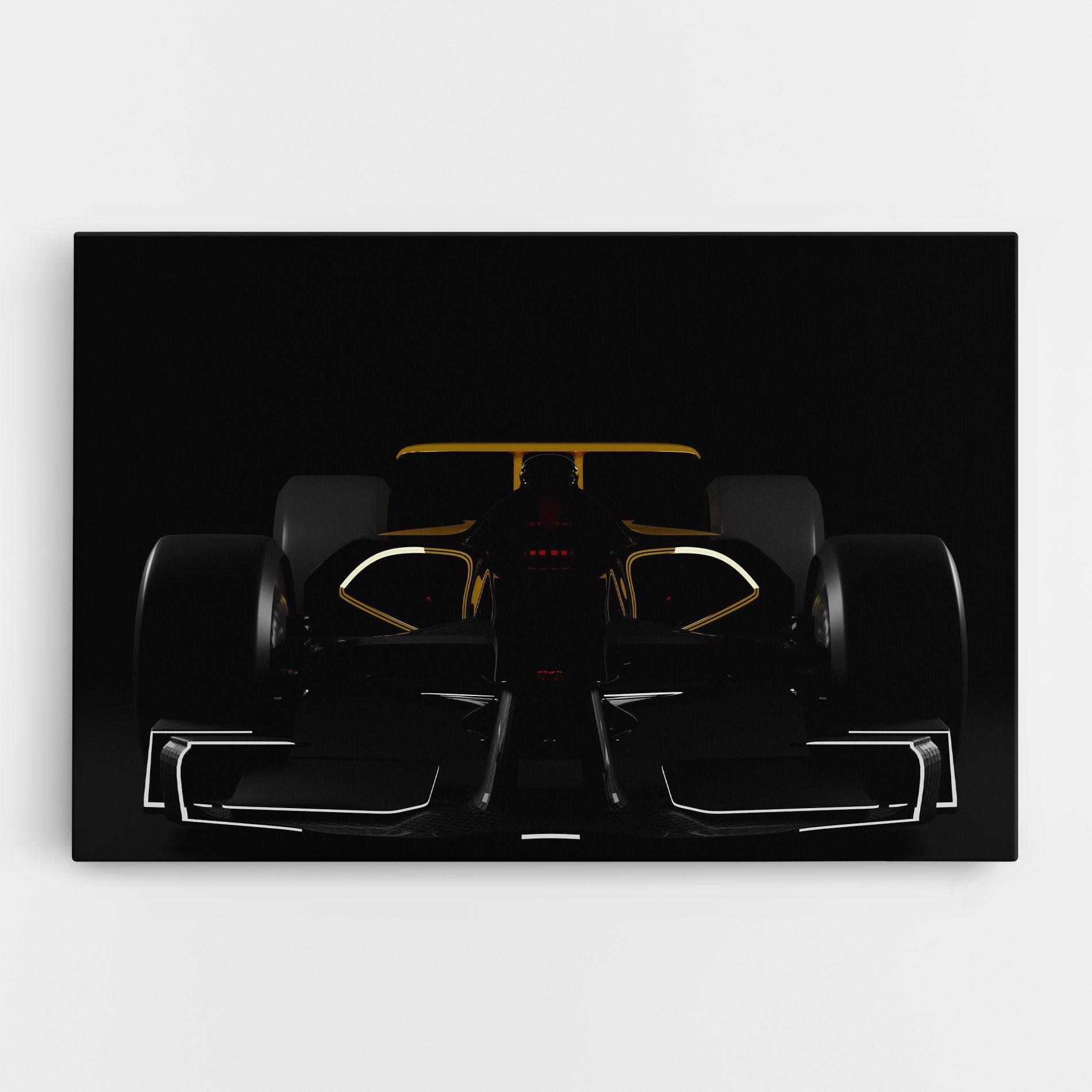 Leinwandbild Dark F1 Car mockup 0