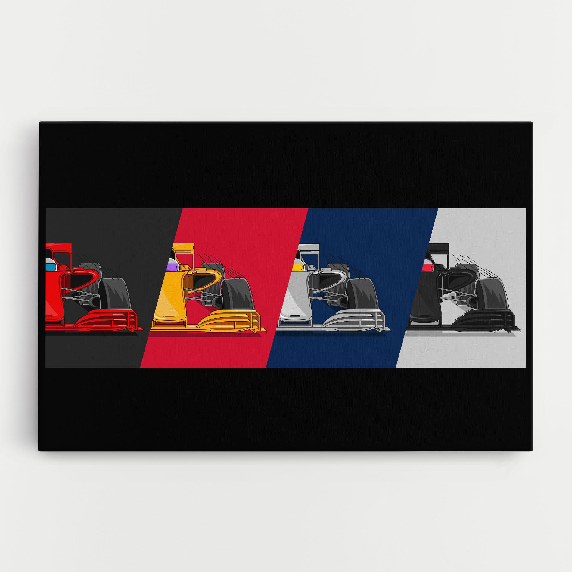 Leinwandbild F1 Cars mockup 0