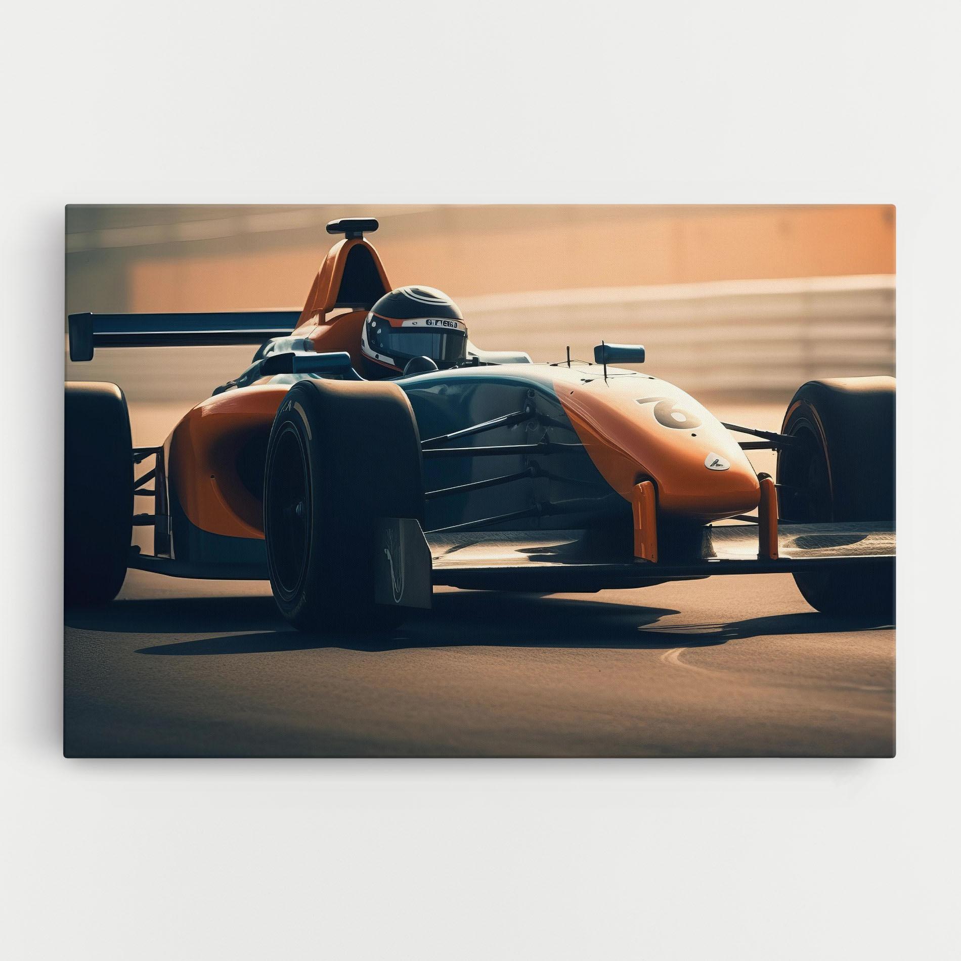 Leinwandbild Orange Black F1 mockup 0