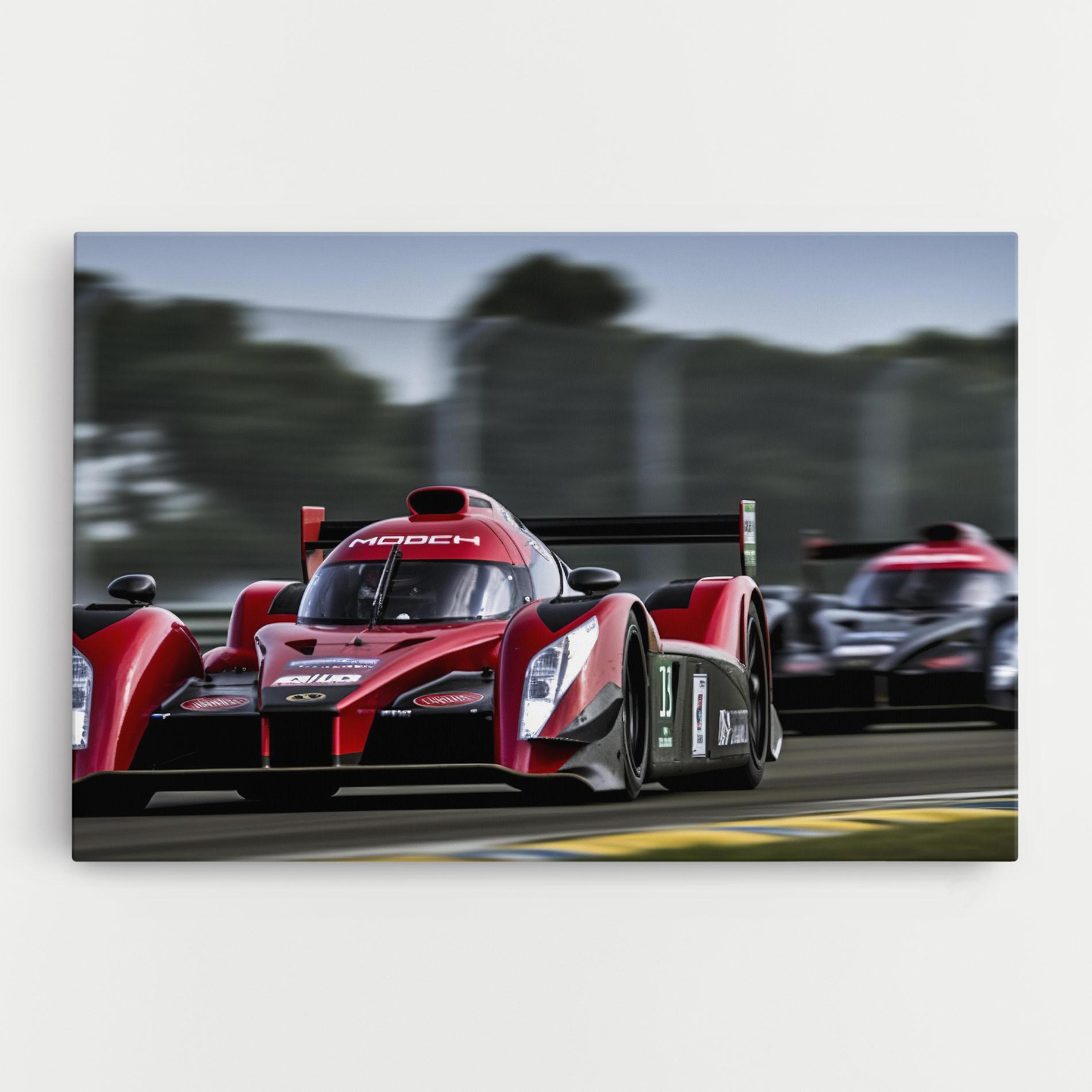 Leinwandbild Red Racing Cars mockup 0
