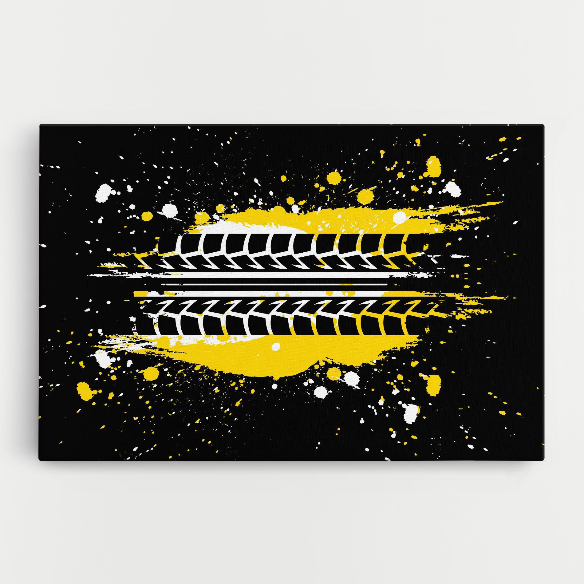 Leinwandbild Yellow Traces mockup 0