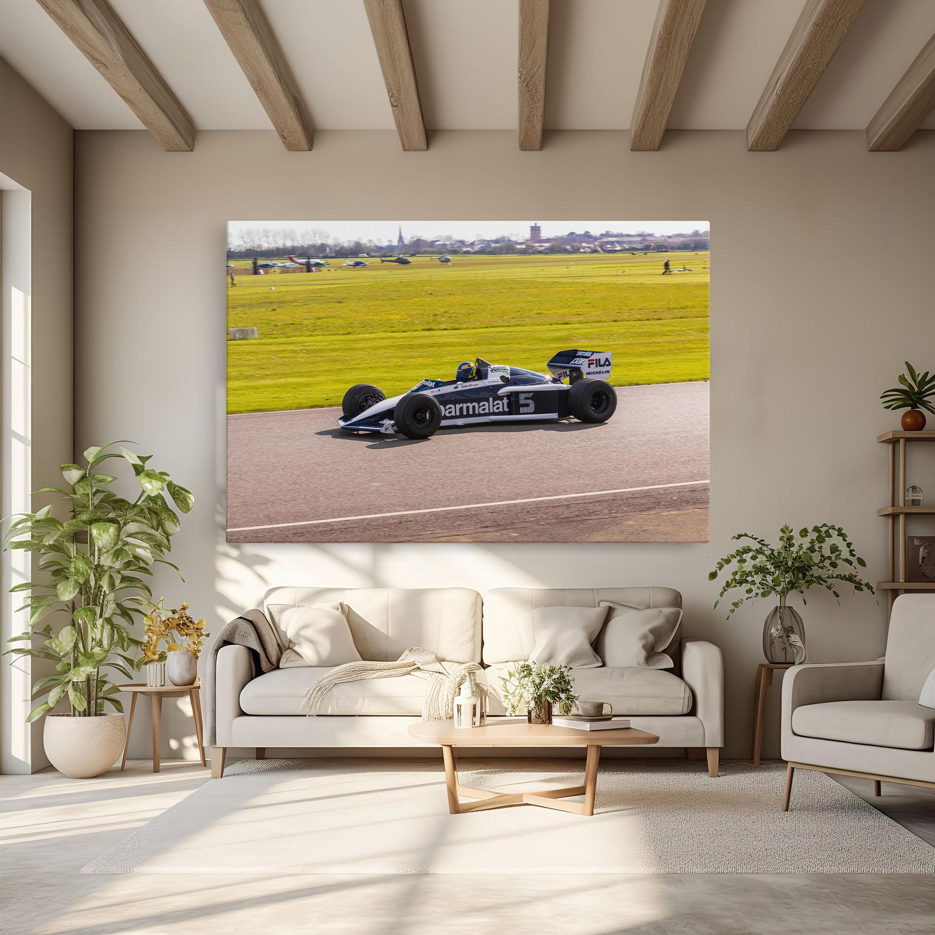 Leinwandbild Black F1 Car mockup 6