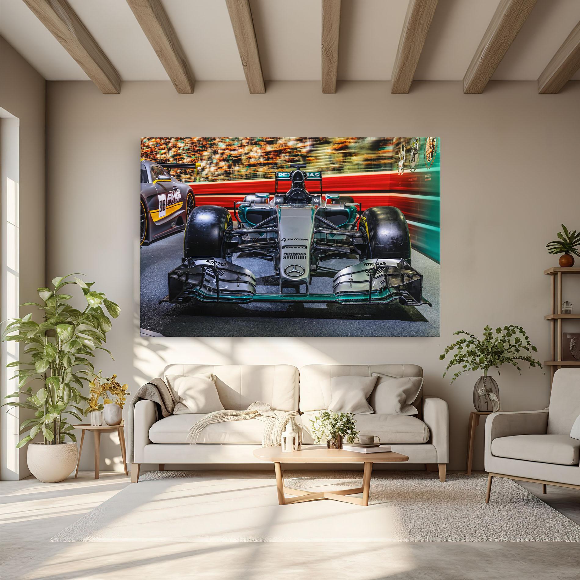 Leinwandbild Black Green F1 mockup 6