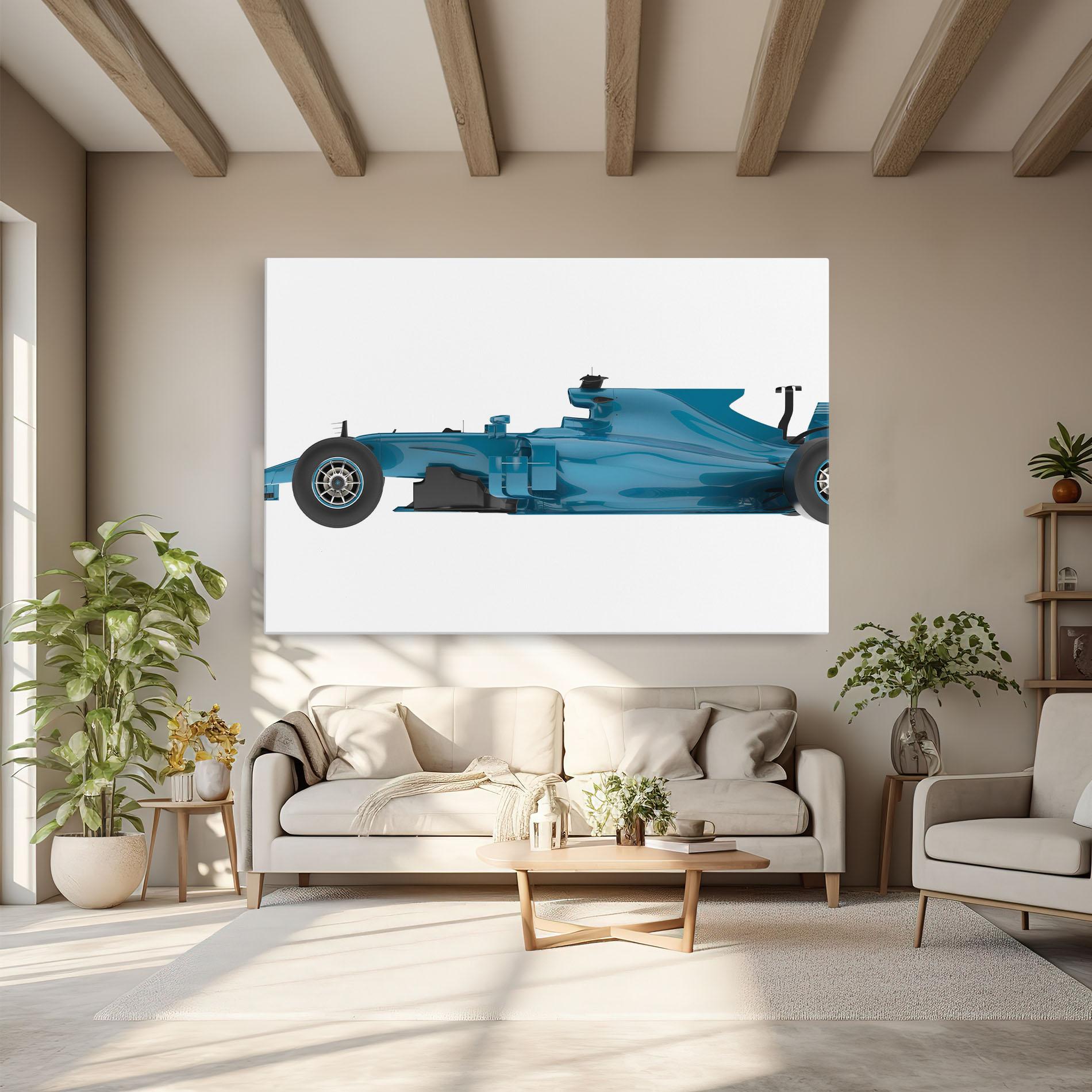Leinwandbild Blue F1 Toy mockup 6