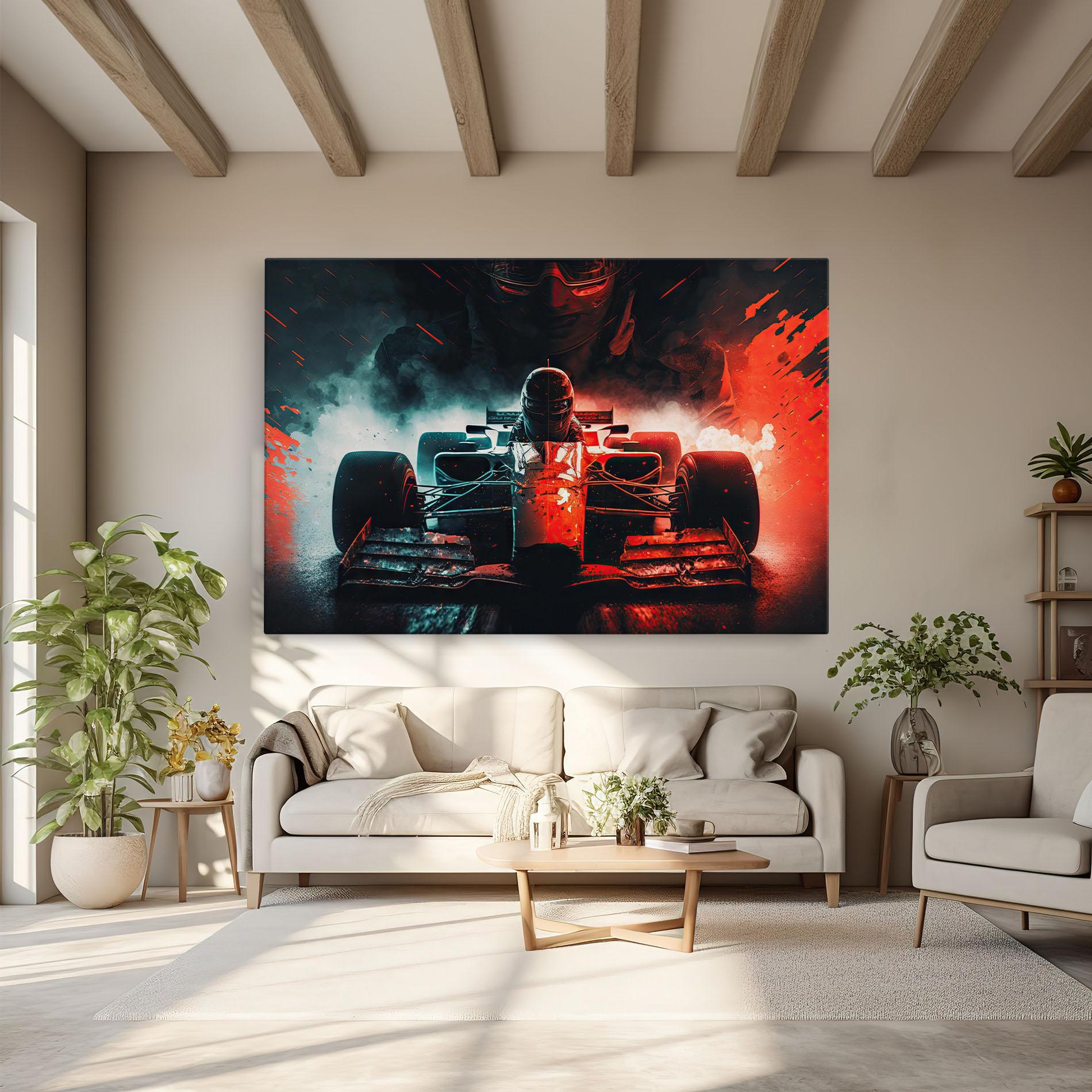 Leinwandbild Blue Red F1 mockup 6